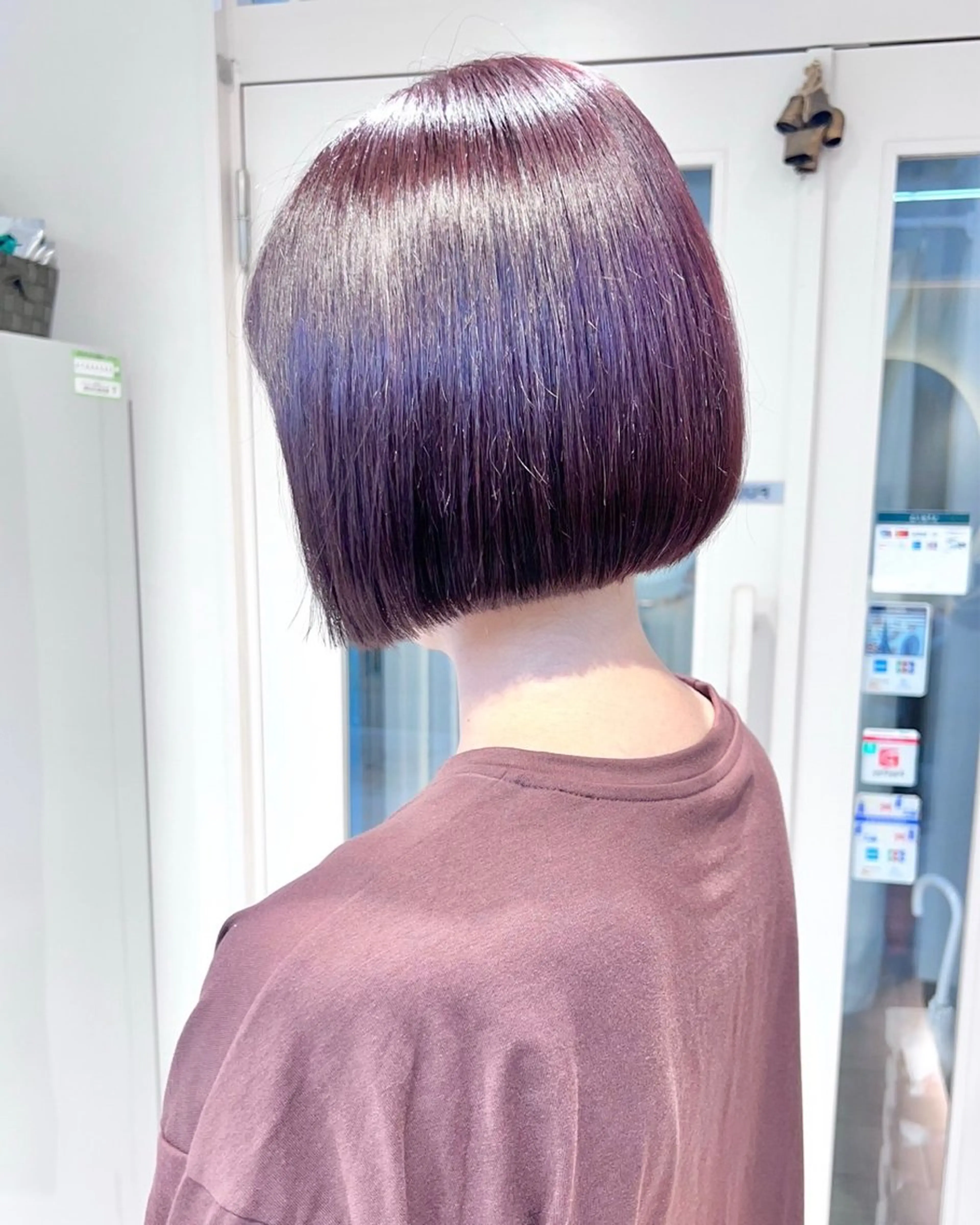 ショート センターパート /ニュアンスパーマのヘアスタイル