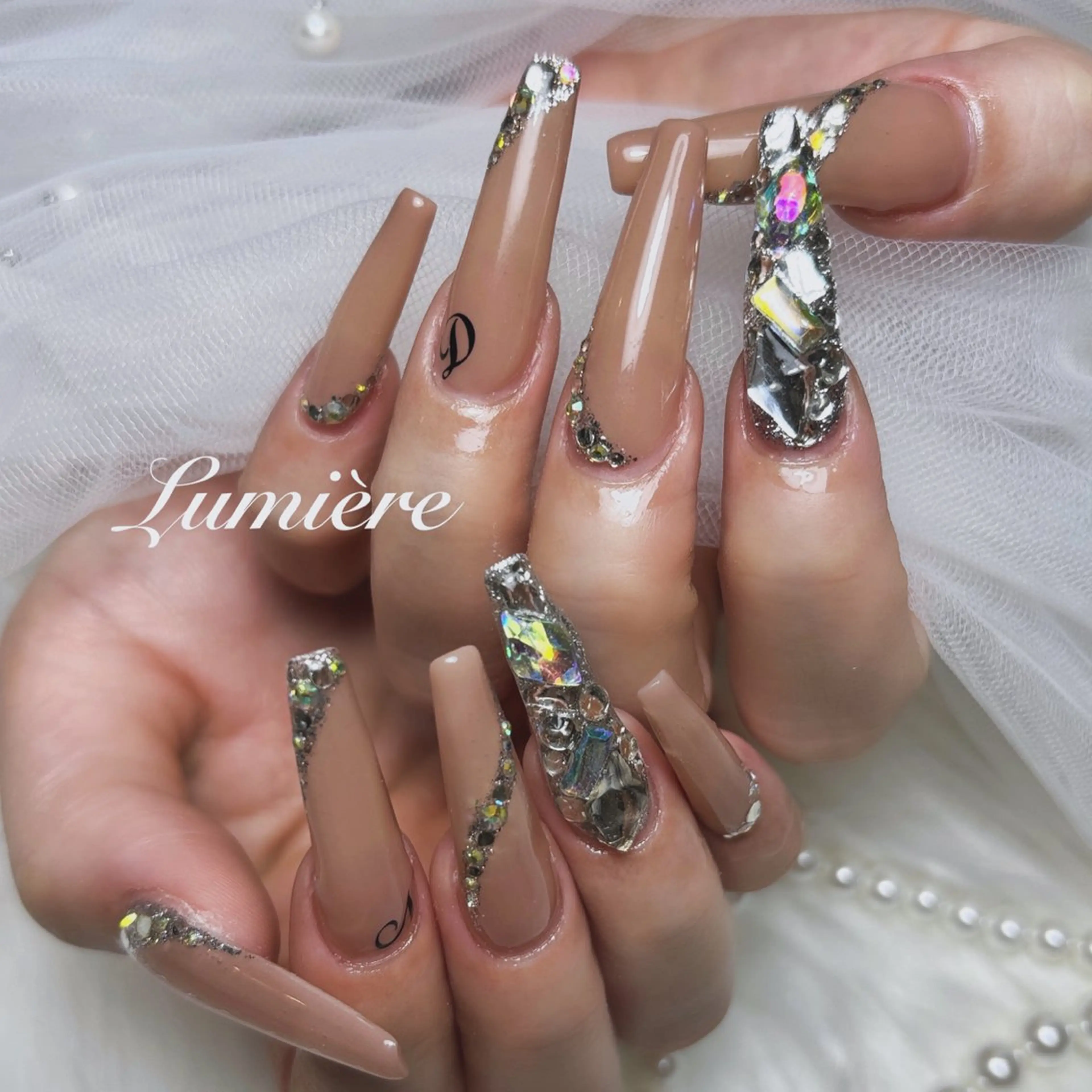 ネイル ロングネイル スーパーロングネイル ハンドネイル Nail salon Lumièreのネイルデザイン