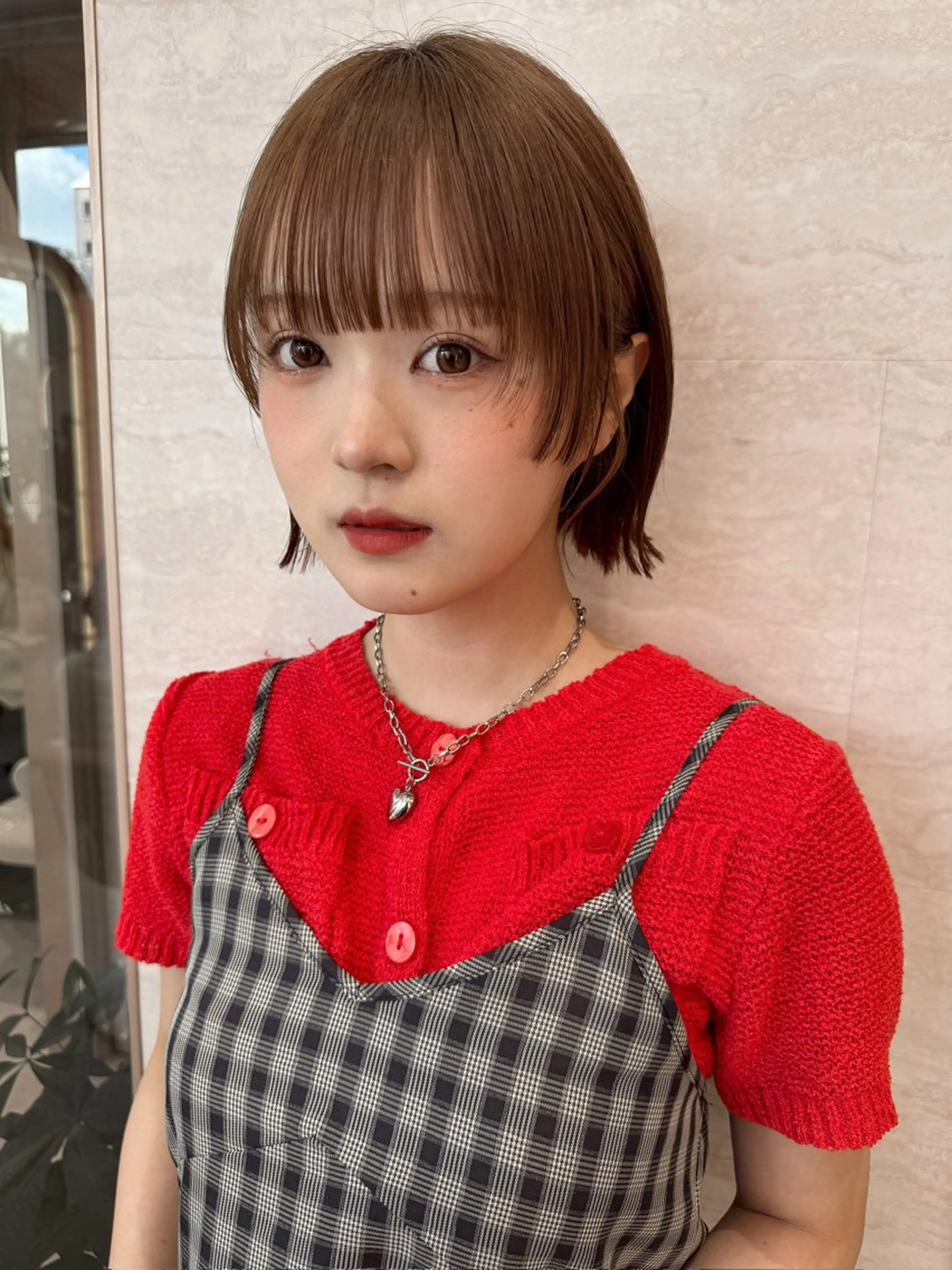 ミディアム 🫧ボブ／縮毛矯正／ 韓国／ゆーな🫧‪のヘアスタイル