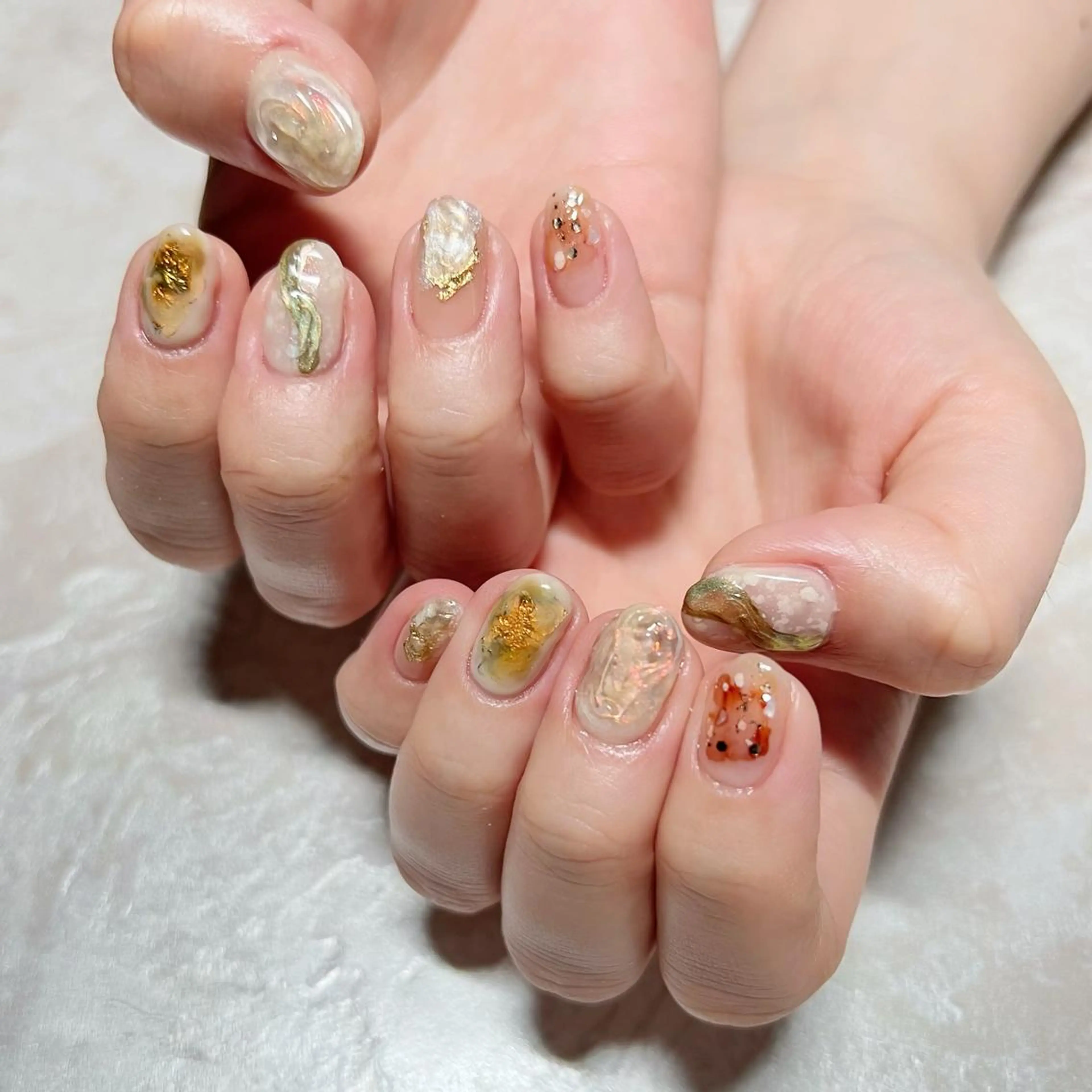 ネイル ニュアンスネイル ショートネイル gemickle nailのネイルデザイン