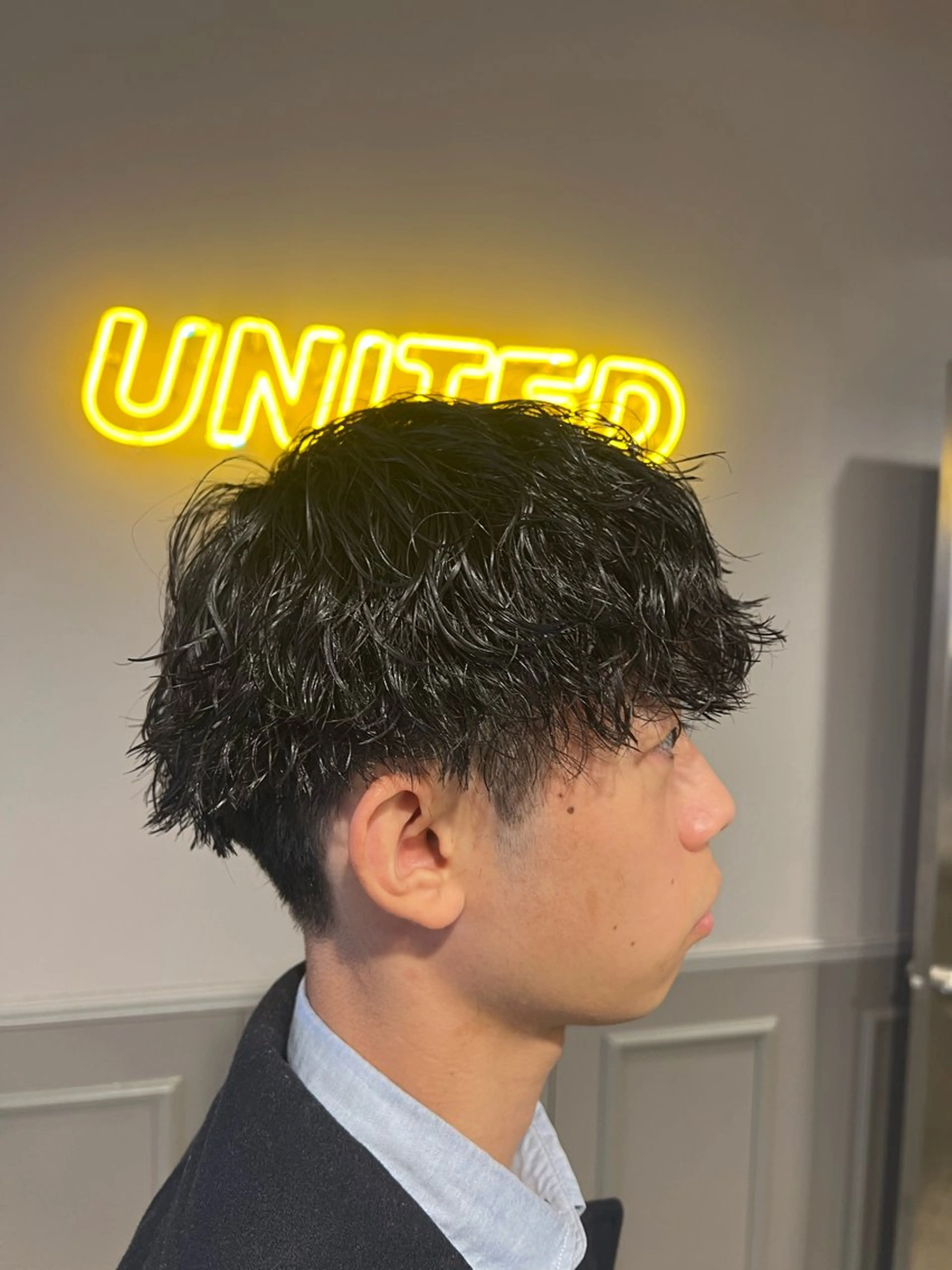 ショート パーマ メンズ カット パーマ 韓国レイヤーカット /REIのヘアスタイル