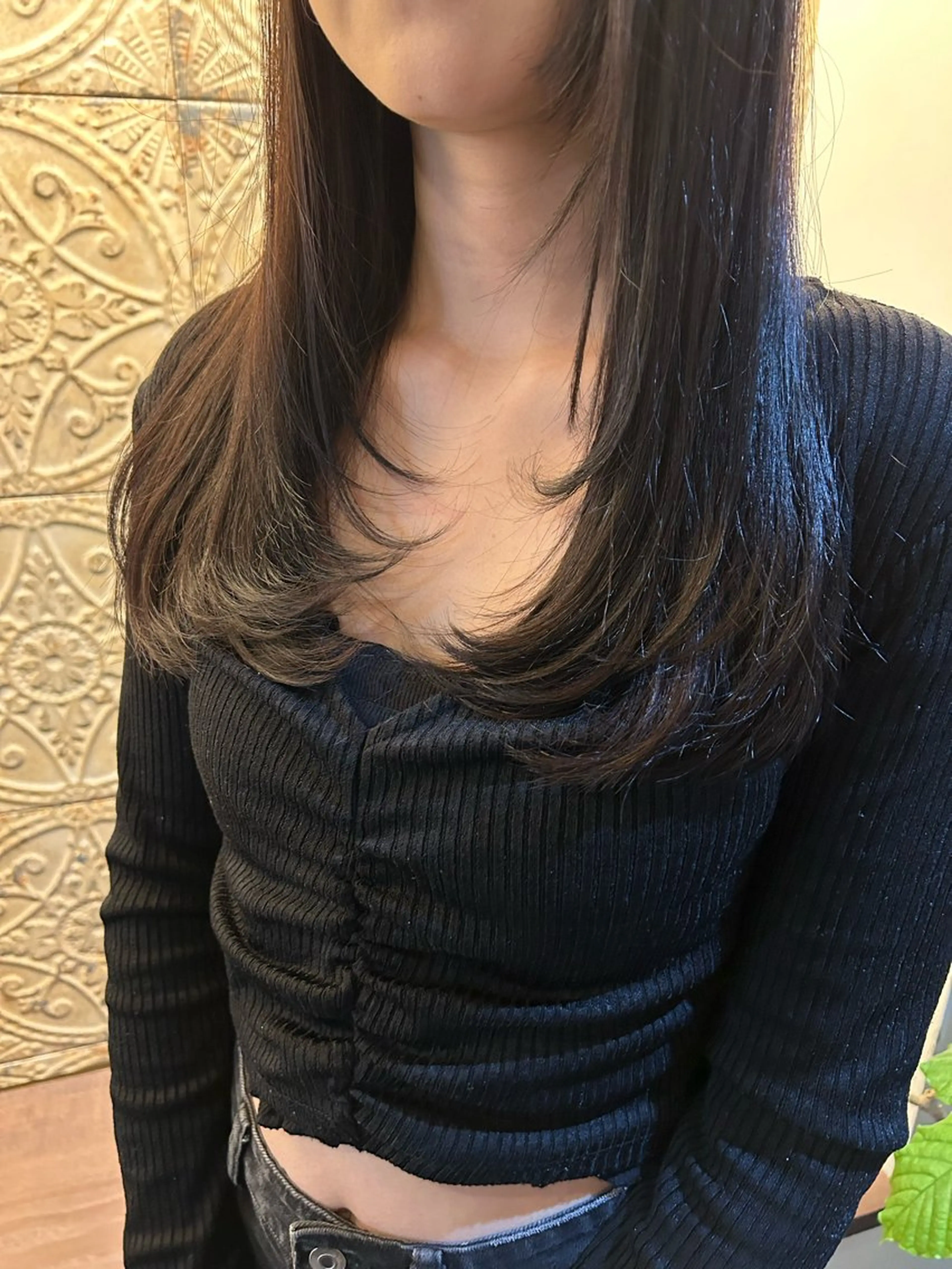 セミロング 水谷 菜央のヘアスタイル