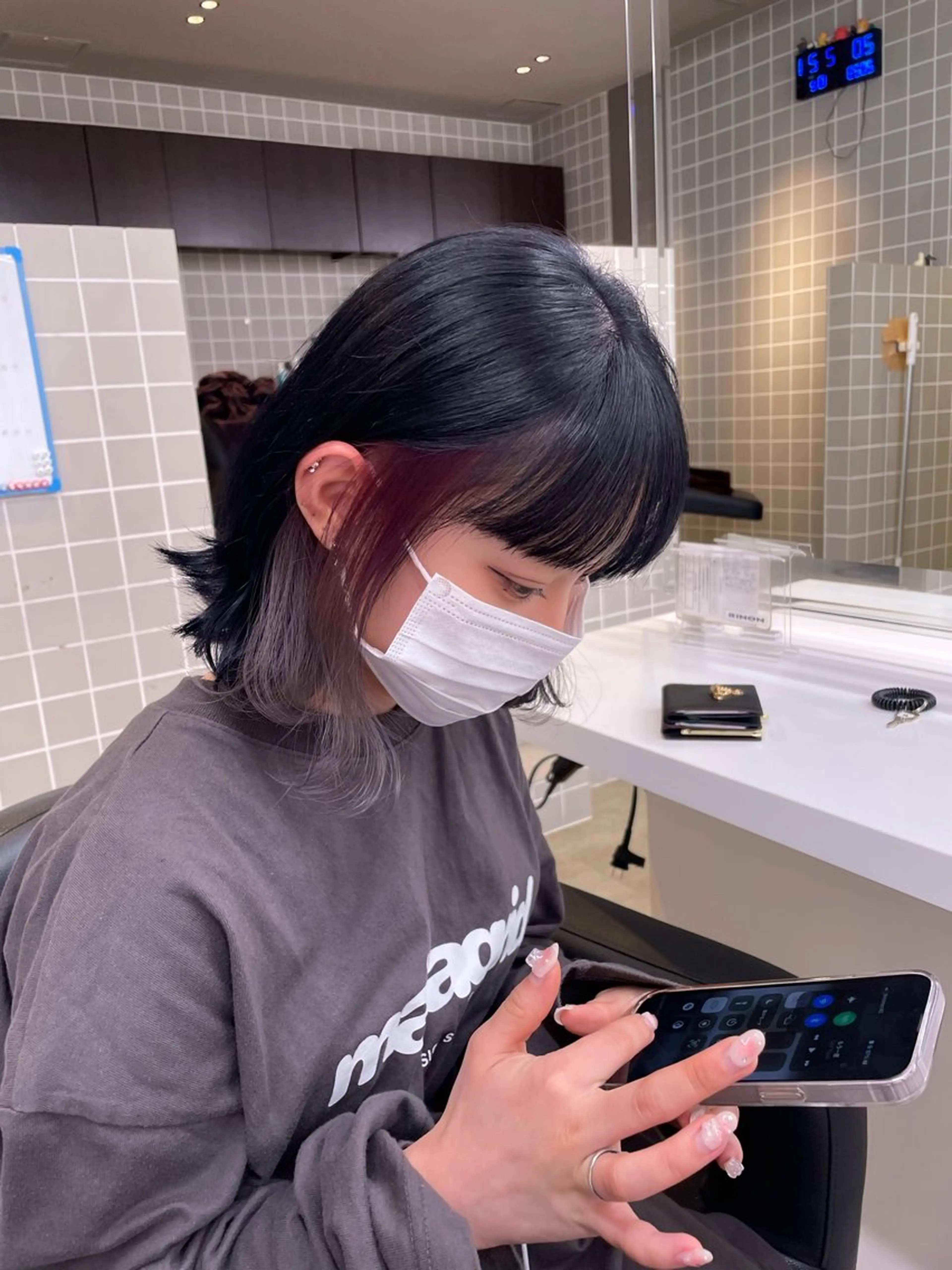 ミディアム カラー カット ヘアカラー トリートメント ヘッドスパ ヘアセット 表参道ハッシュカット レイヤー/リノンのヘアスタイル