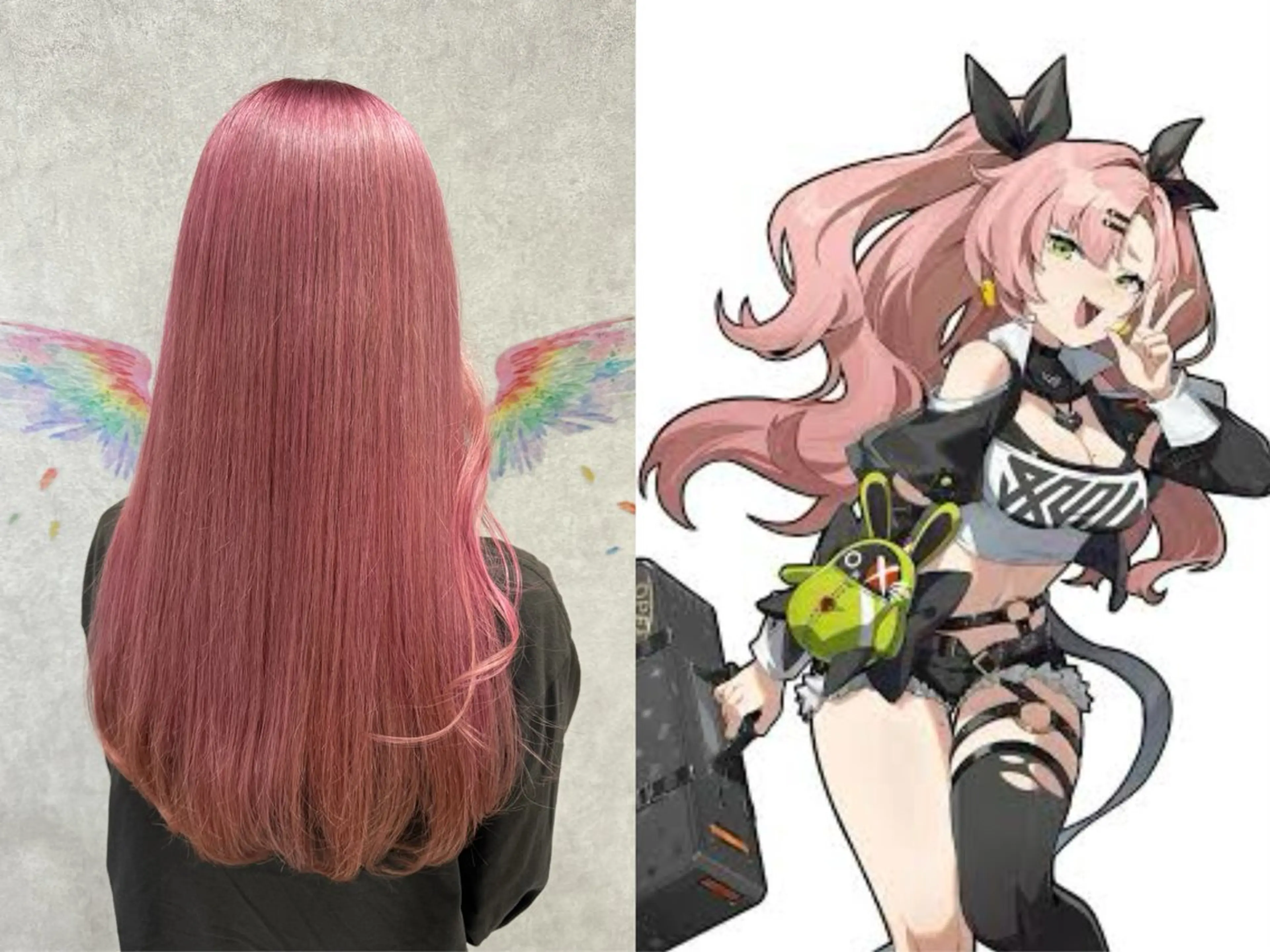 ロング カラー ブリーチ ピンクカラー カット ヘアカラー トリートメント 韓国ヘアー🦄ྀི オタク美容師🌈山本のヘアスタイル