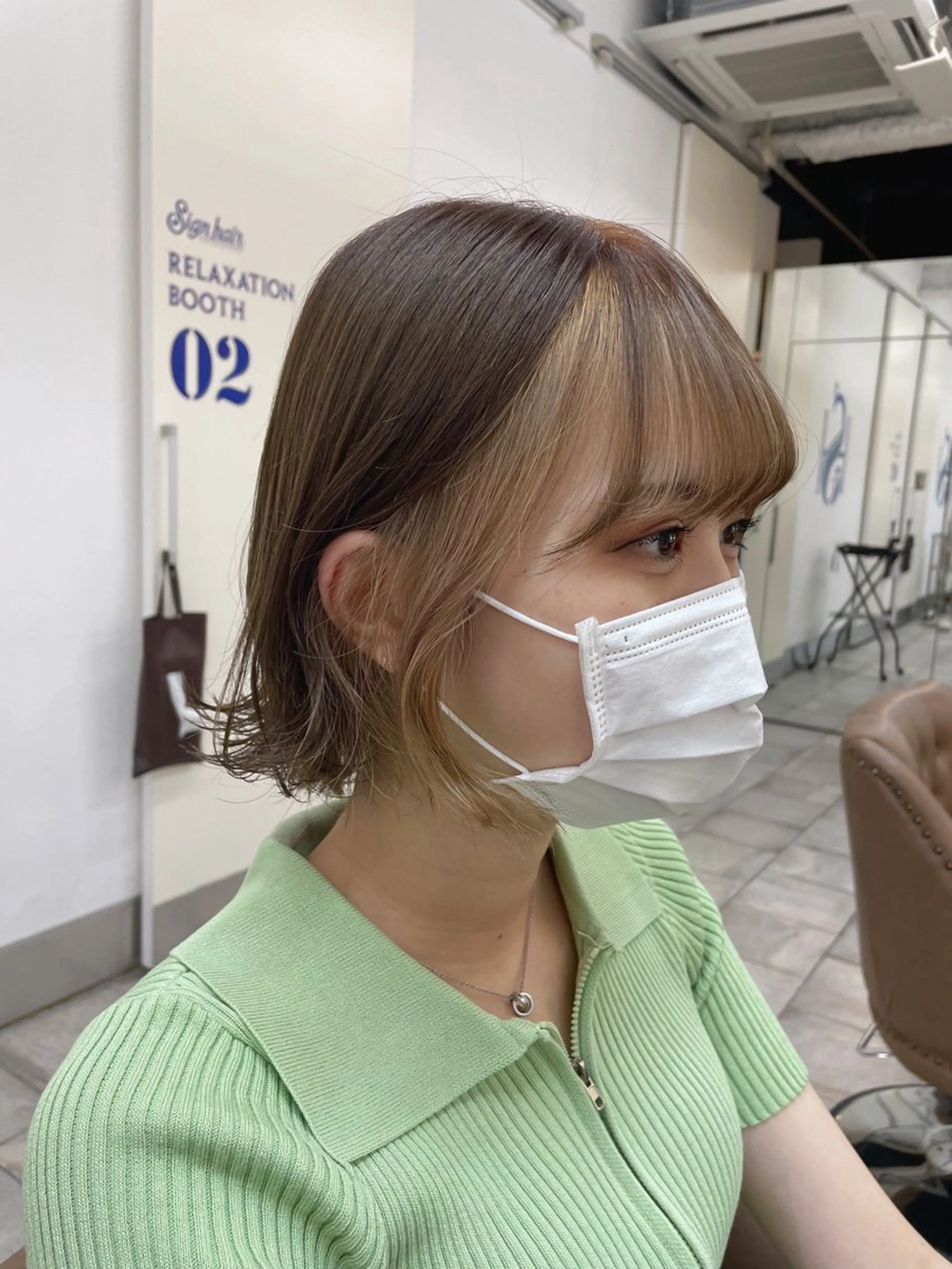 ミディアム カラー ブリーチ 🍒新家 さくら🍒のヘアスタイル