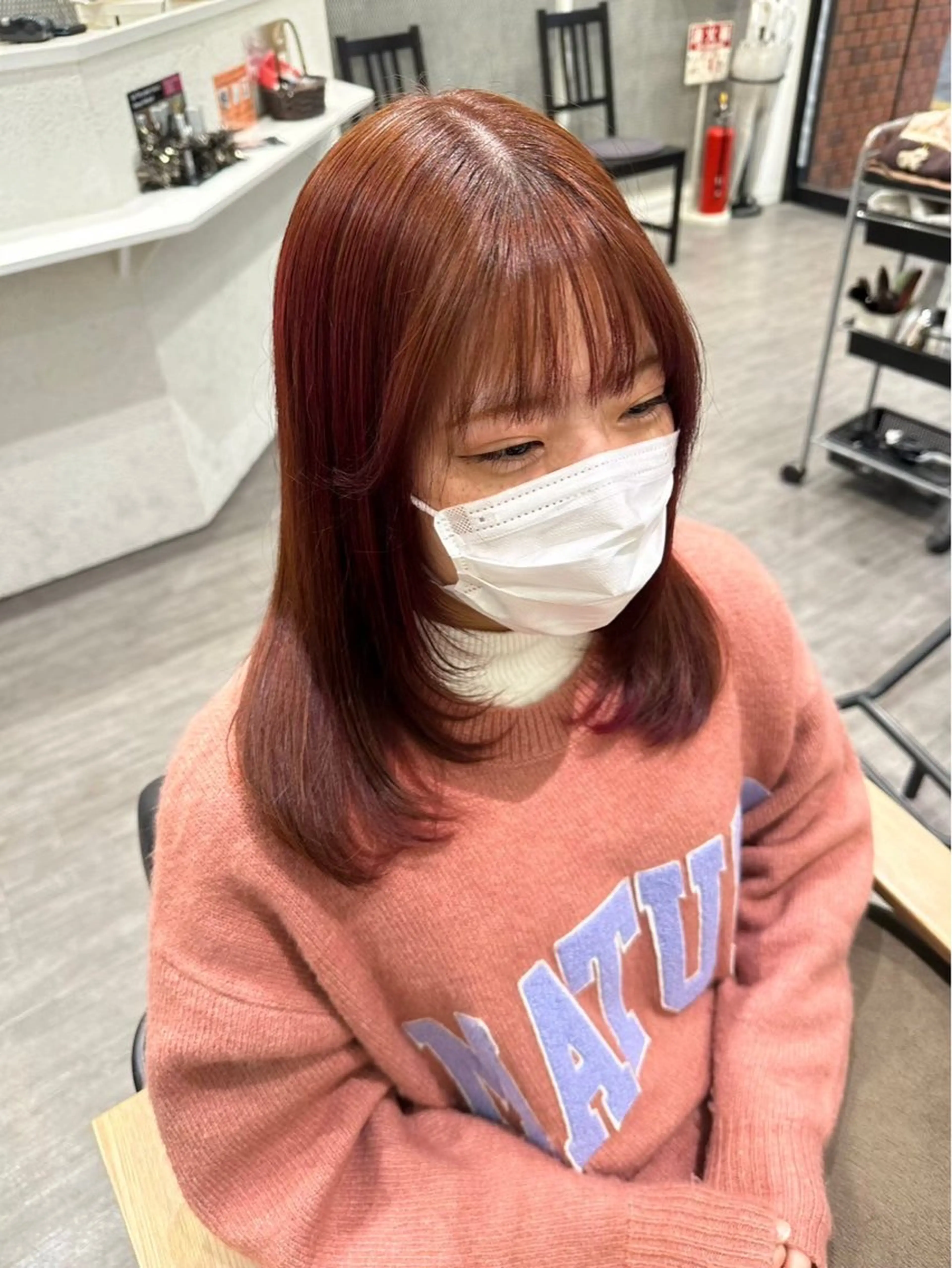 セミロング オレンジブラウン cocotte🦋 miyuのヘアスタイル