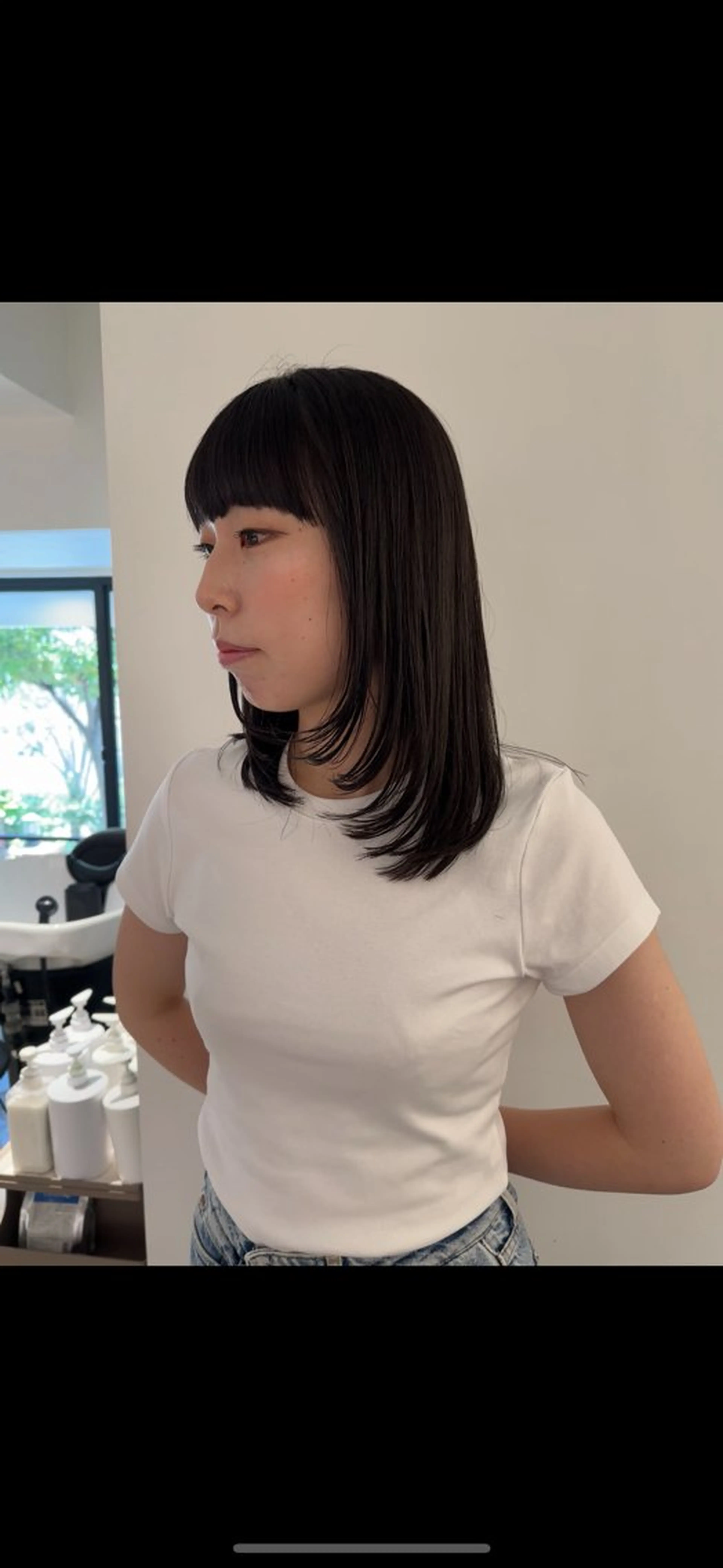 ロング 顔周りカット レイヤーカット ハシヅメ キョウカのヘアスタイル