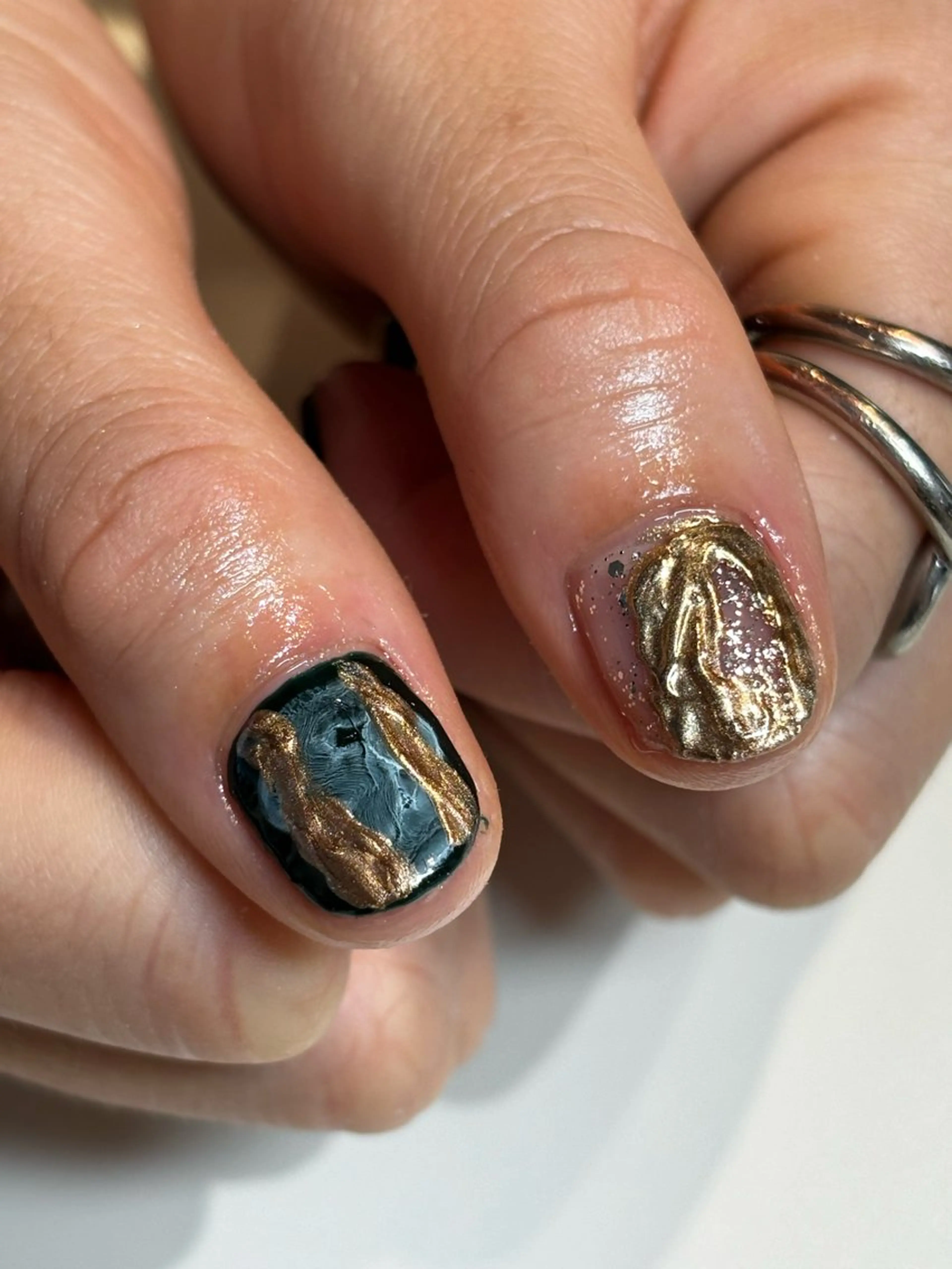 ネイル フットネイル フレンチネイル ジェルネイル グラデーション マグネットネイル ハンドネイル ヘアー.ネイル二刀流 misa🫧のヘアスタイル