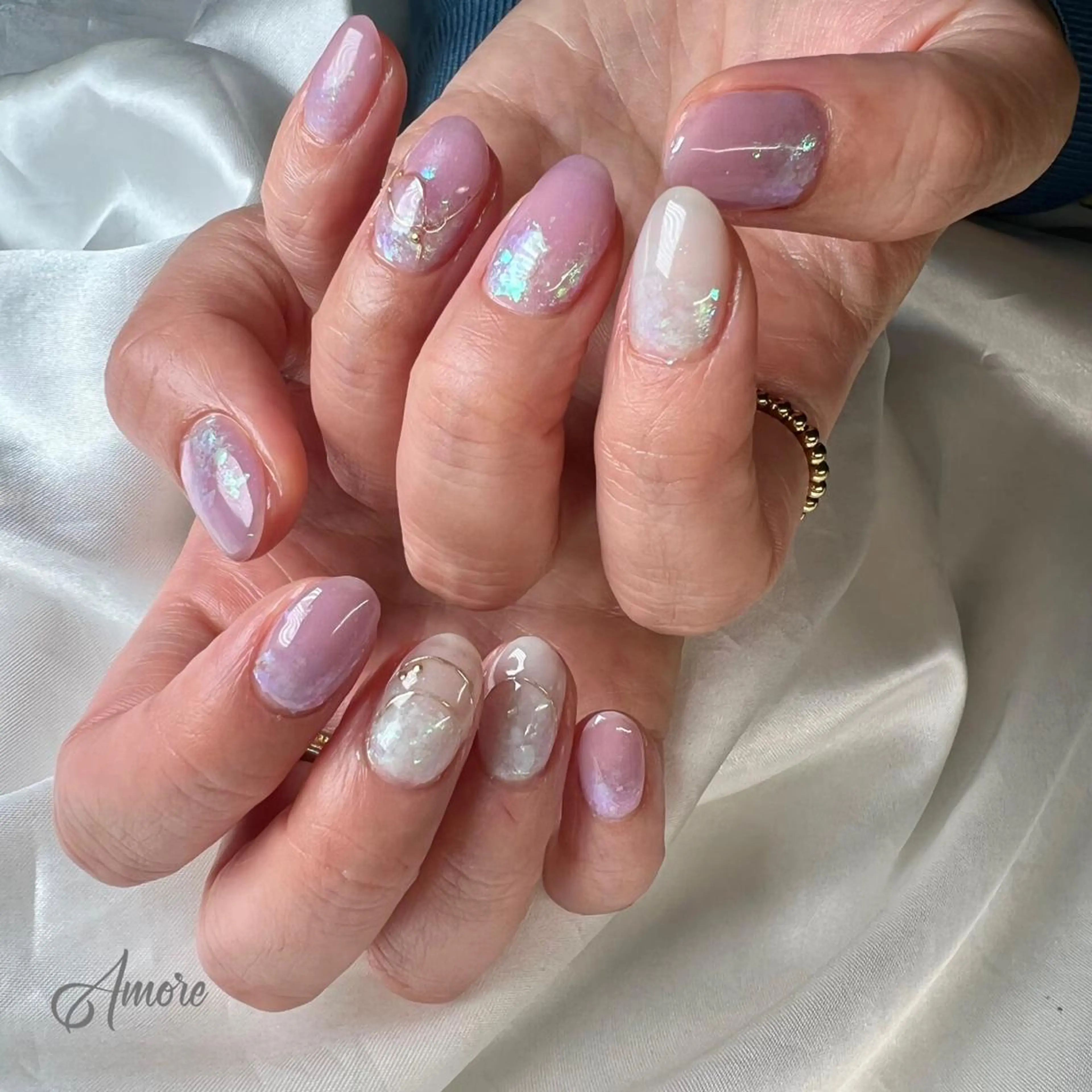 ネイル 氷ネイル・うるうるネイル マグネットネイル ミラーネイル ニュアンスネイル シンプルネイル You kyehwaのネイルデザイン