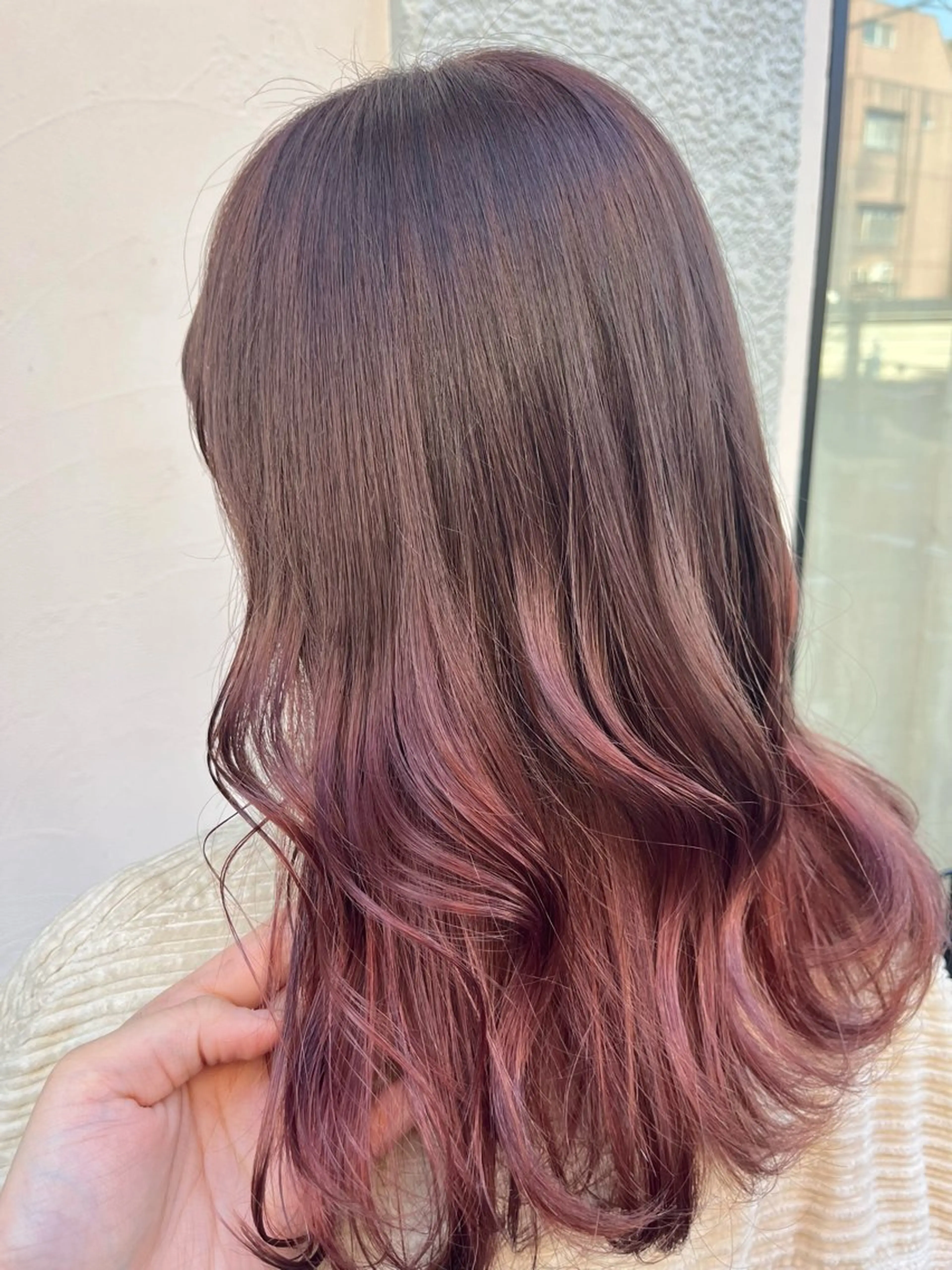 セミロング カラー カット ヘアカラー ボブ/美髪矯正 /佐藤　奈巳のヘアスタイル