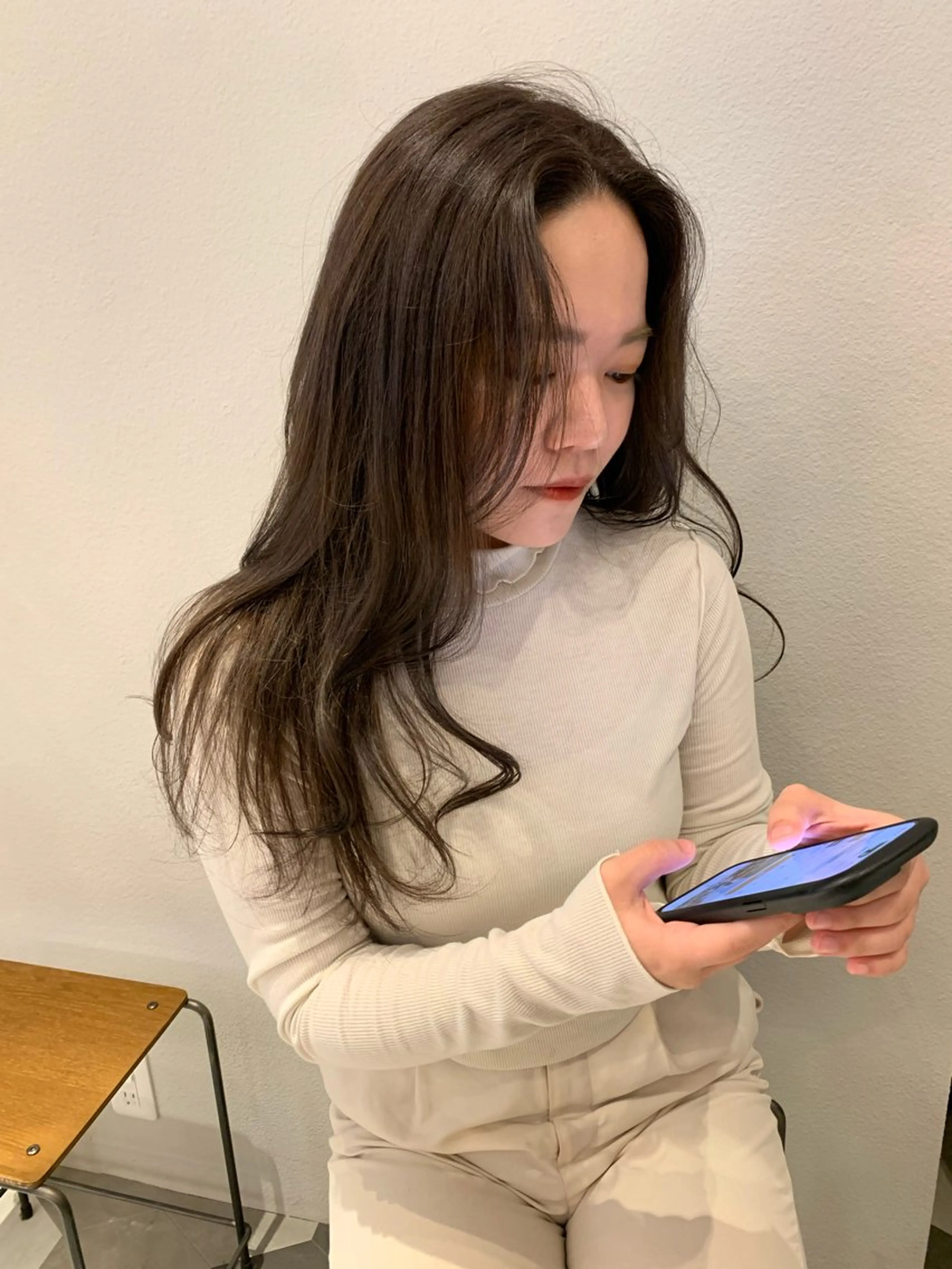 セミロング カラー ヘアカラー ブリーチ/アレンジ 天満/chihiroのヘアスタイル