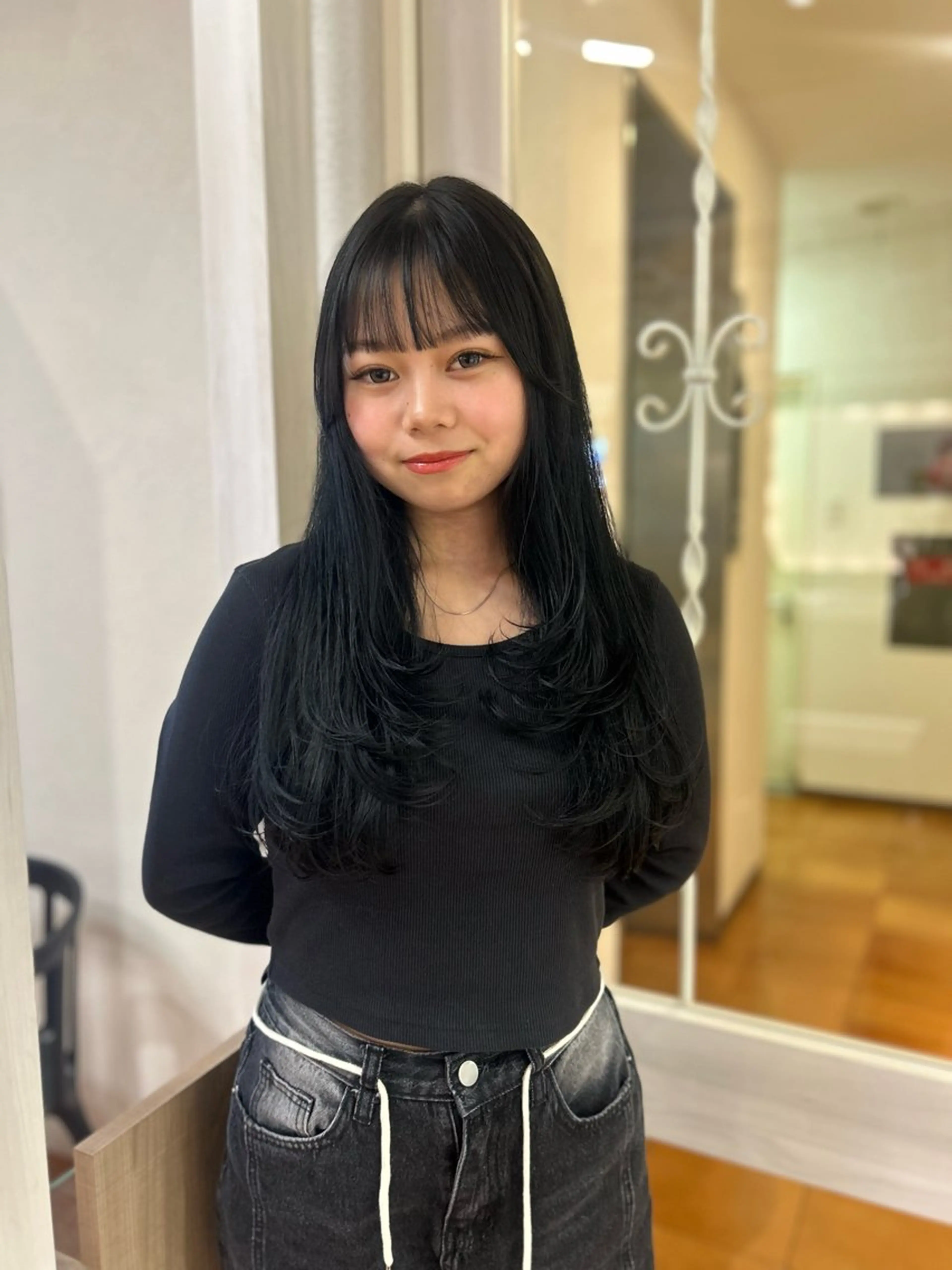 ロング レイヤーカット カット ヘアカラー トリートメント CIEL 難波店所属・🎀透明感/レイヤ ー/Kotona🎀のヘアスタイル