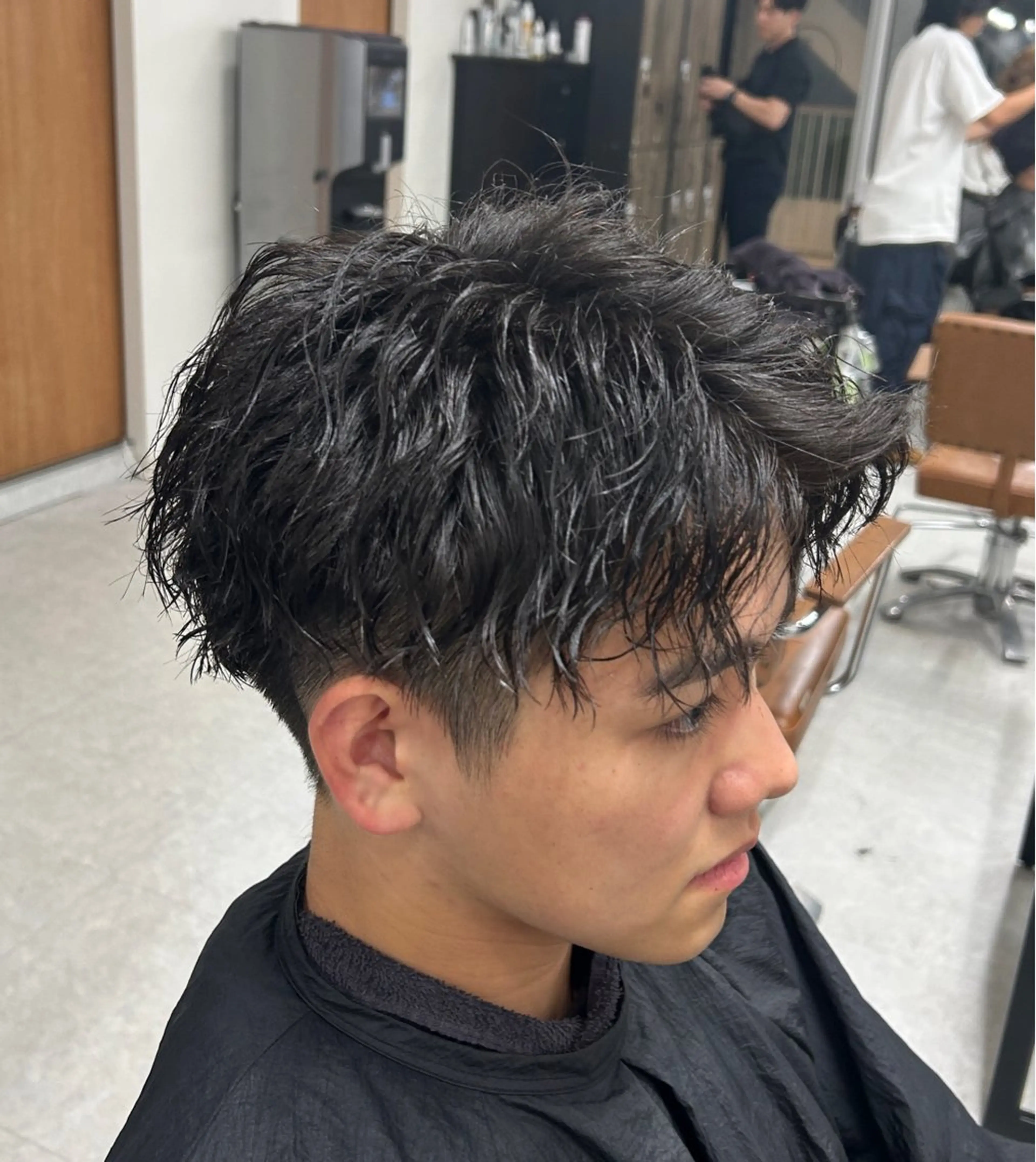 パーマ メンズ カット トリートメント ヘッドスパ ヘアセット カズキ🌼曲がる縮毛 ／くせ毛パーマのヘアスタイル