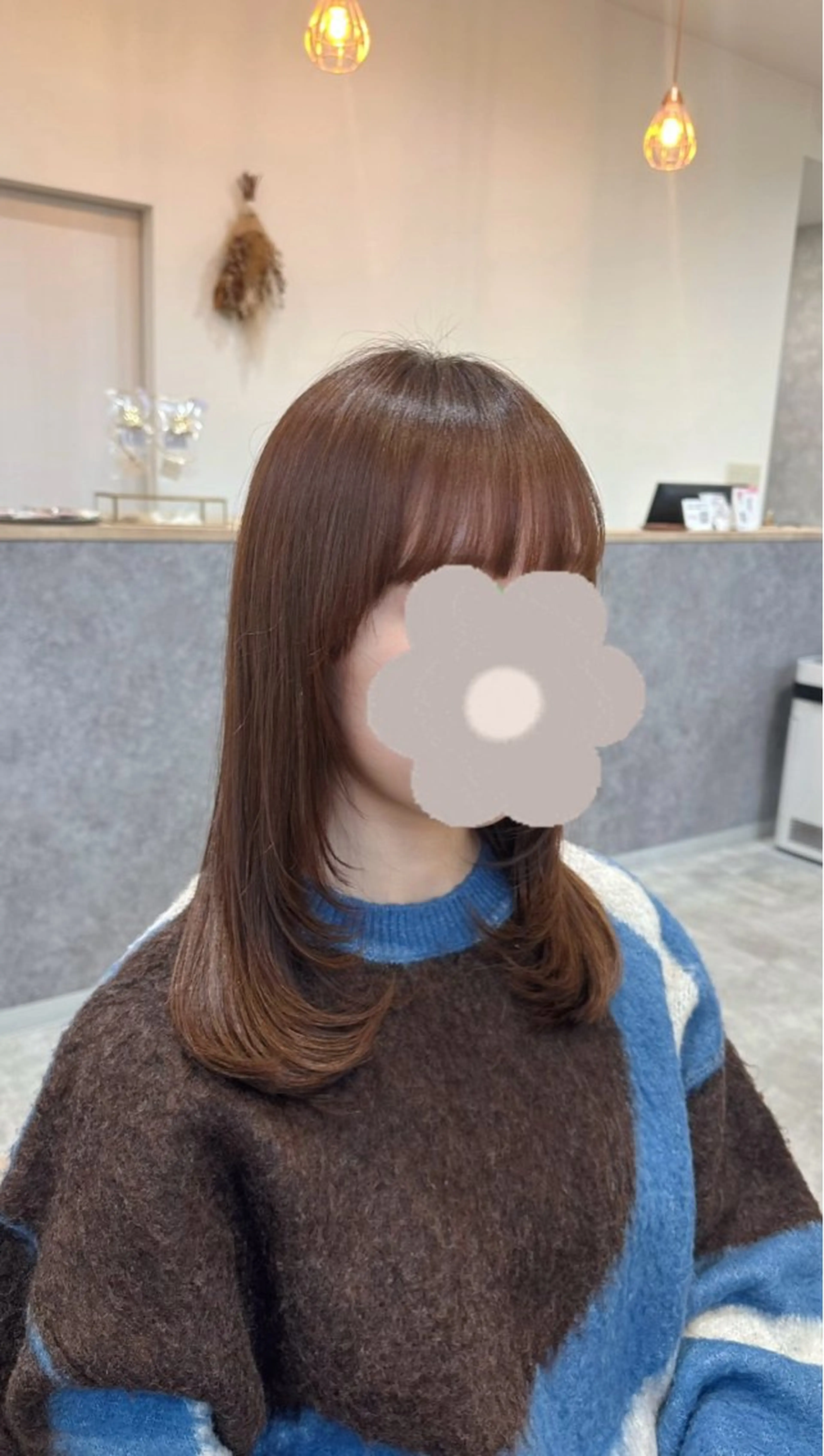 セミロング レイヤーカット カット Rangali nanamiのヘアスタイル