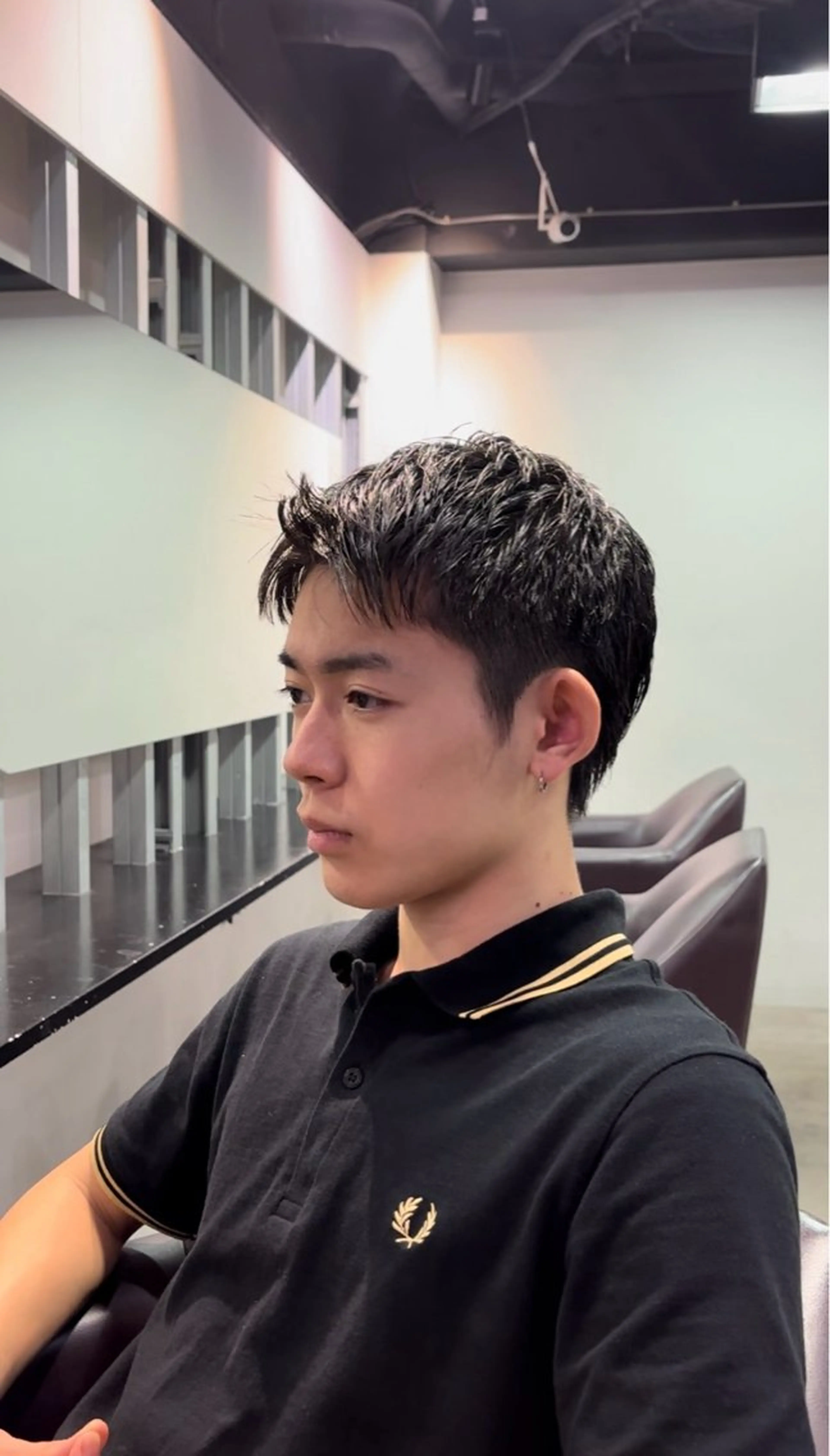 メンズ スパイキーショート カット オリーブベージュ 🫒🩶Rianaのヘアスタイル