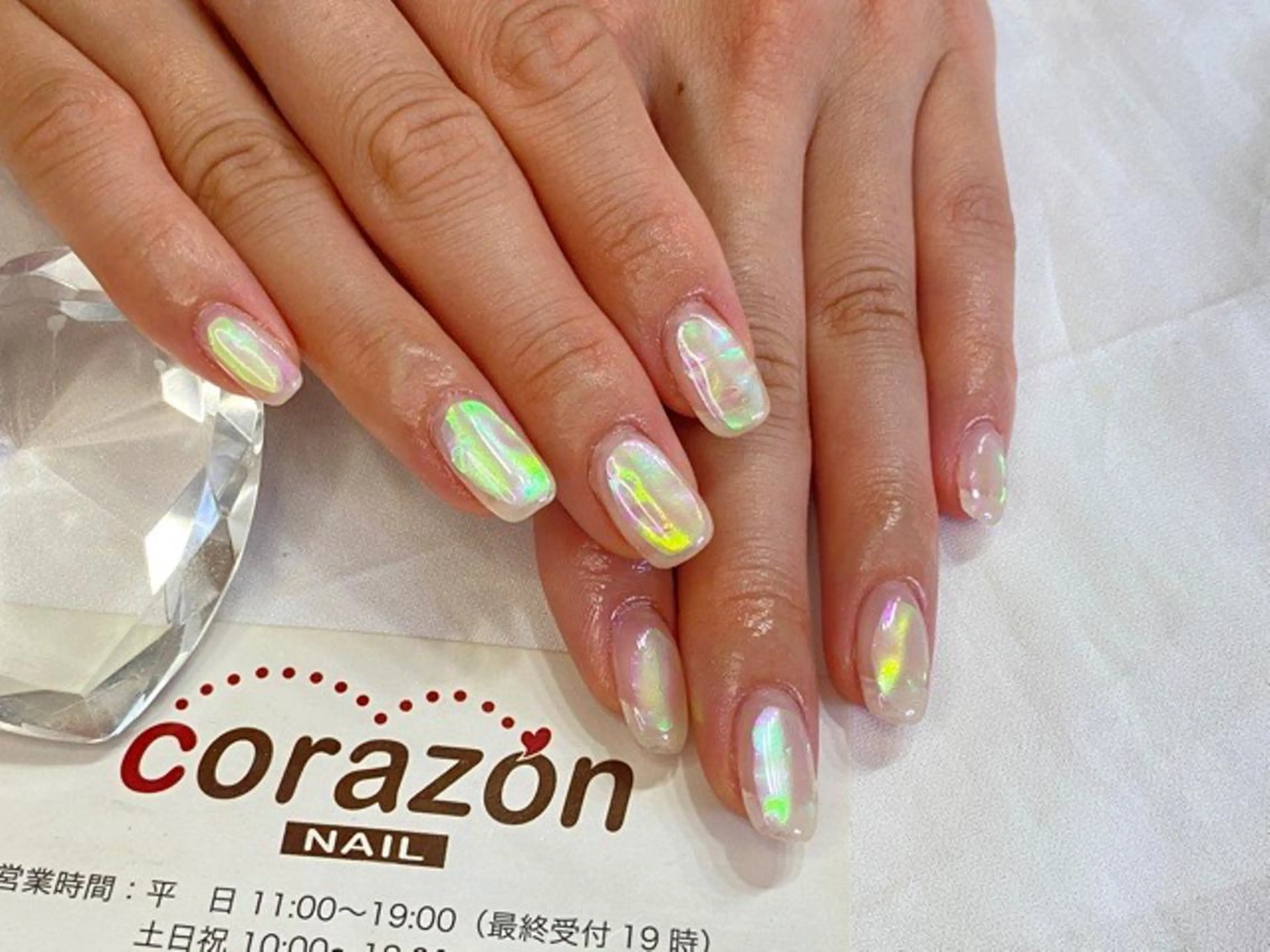 ネイル 氷ネイル・うるうるネイル corazon所属・ネイリスト aicoのネイルデザイン