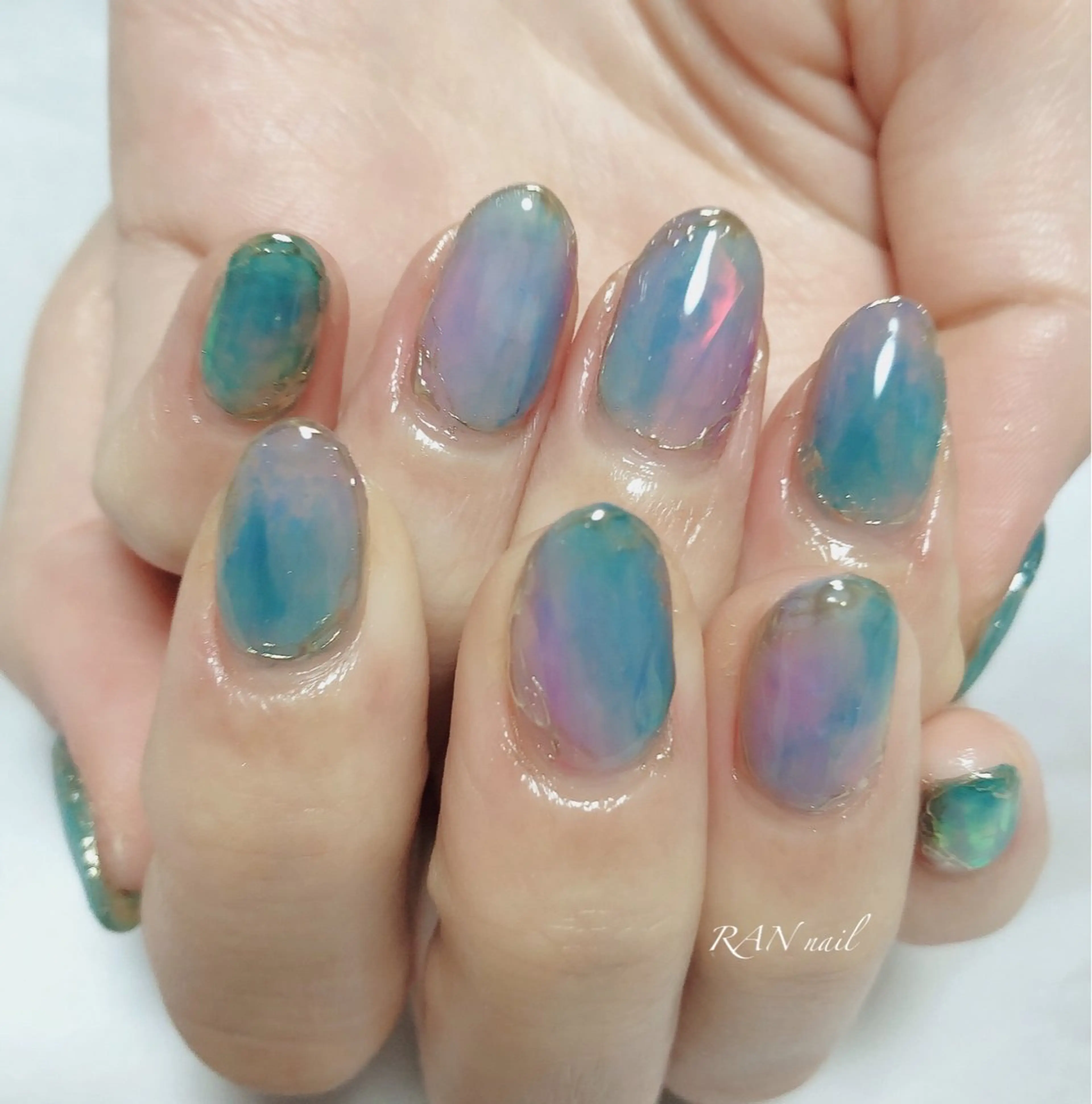 ネイル ジェルネイル キラキラネイル マグネットネイル オフィスネイル パラジェル RAN nail 〜ランネイル〜所属・RAN nailのネイルデザイン