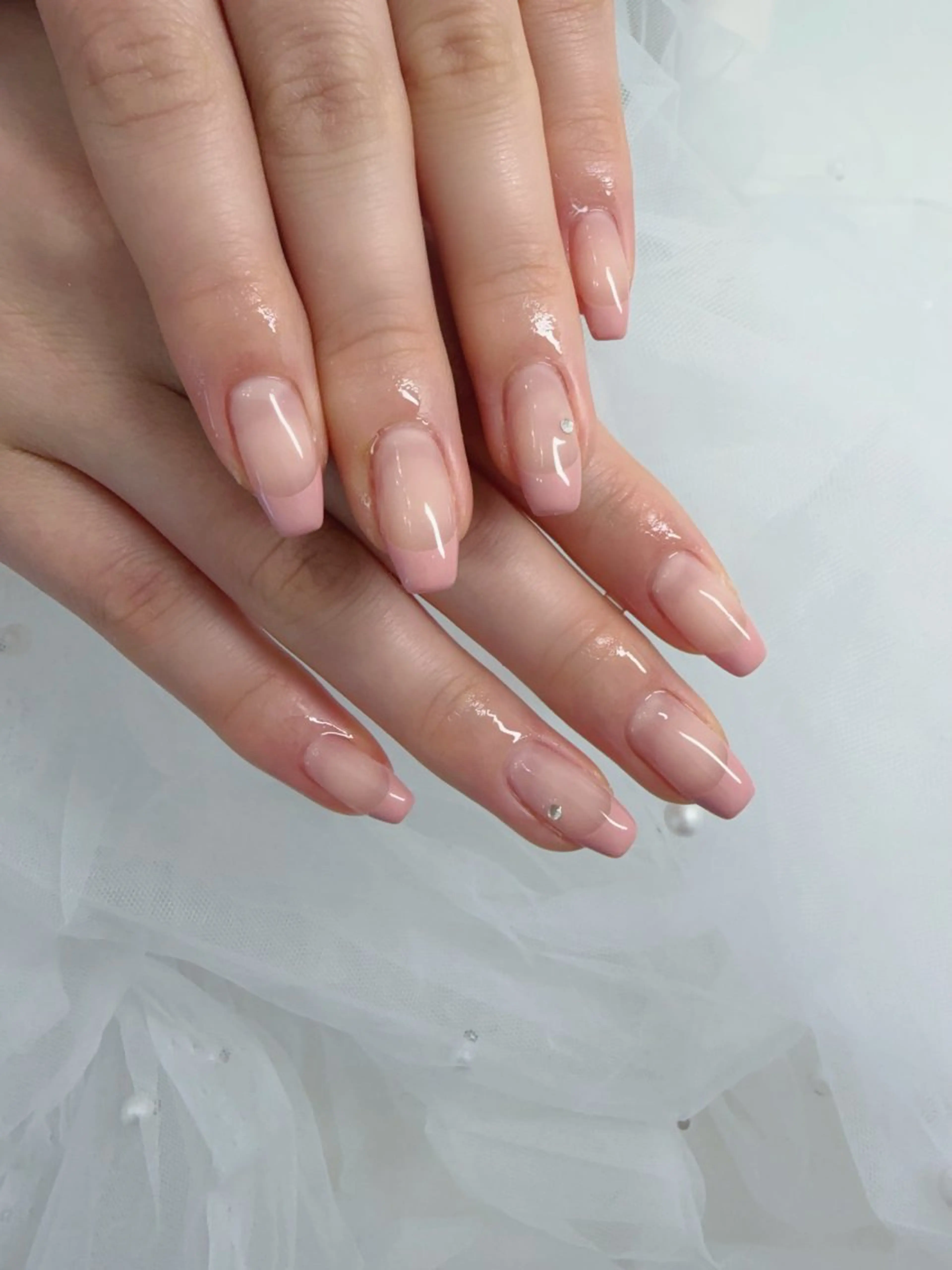 ネイル フレンチネイル ピンク 春ネイル 非対面ネイルサロンEve所属・非対面ネイルサロン Eveのネイルデザイン