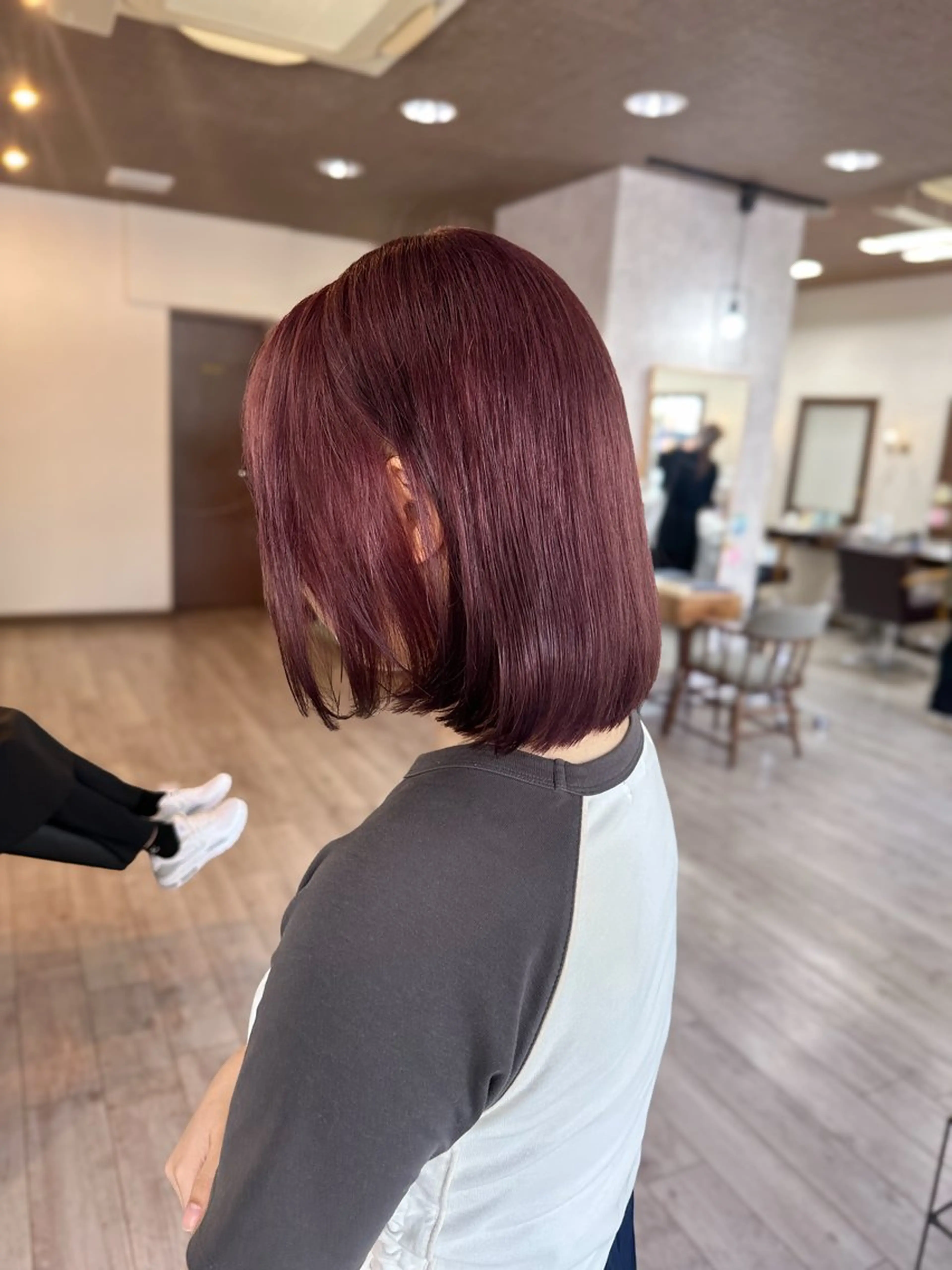 ミディアム カラー 透明感カラー ラベンダーカラー ピンクカラー ピンクラベンダー 似合わせカット カット ヘアカラー 高橋 みく/ minim 暖色のヘアスタイル