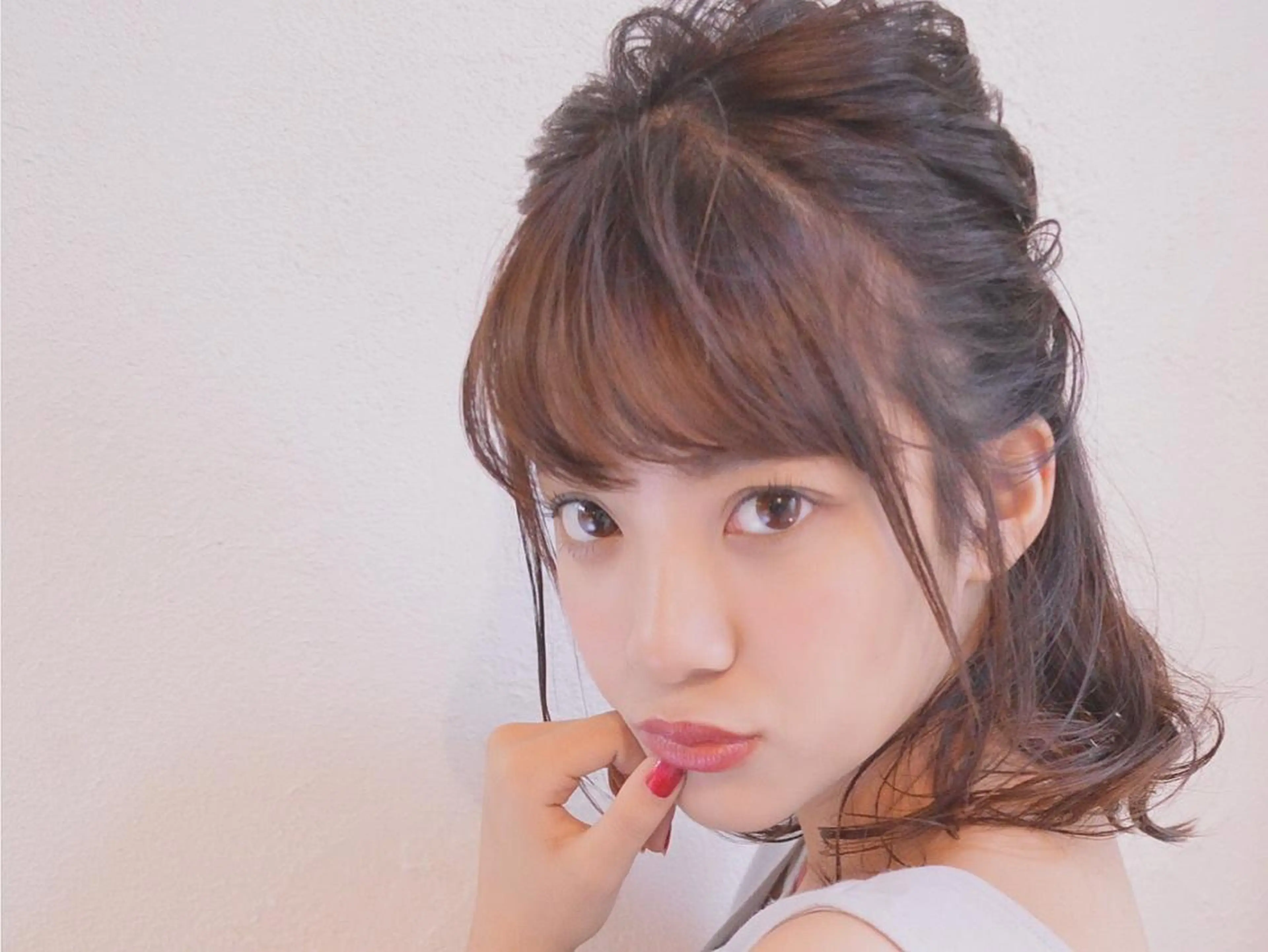 ミディアム パーマ ヘアアレンジ 小顔ショート✁ ⁂Yukari⁂のヘアスタイル