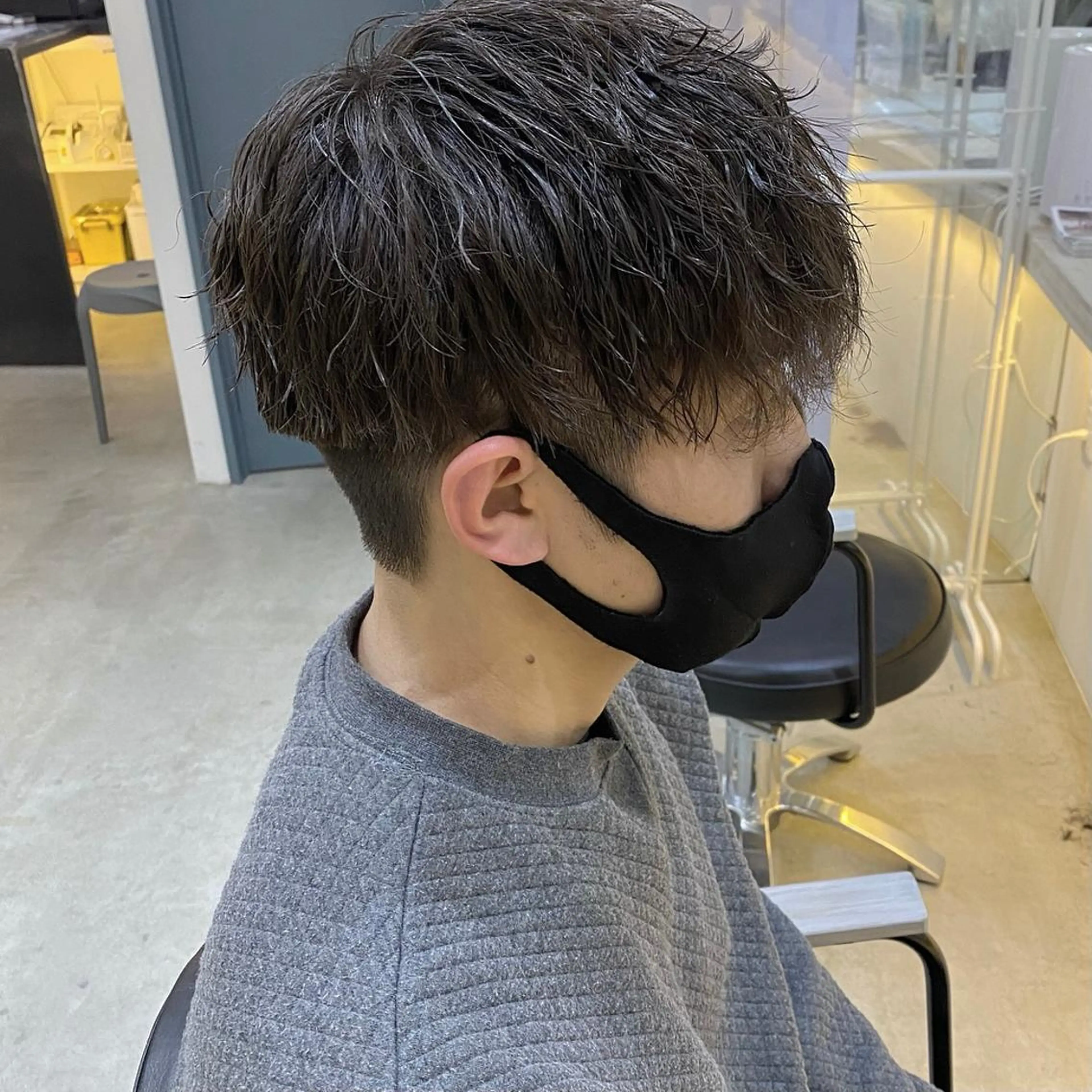 ショート パーマ メンズ CLUTCH天王寺 西藤遥河のヘアスタイル