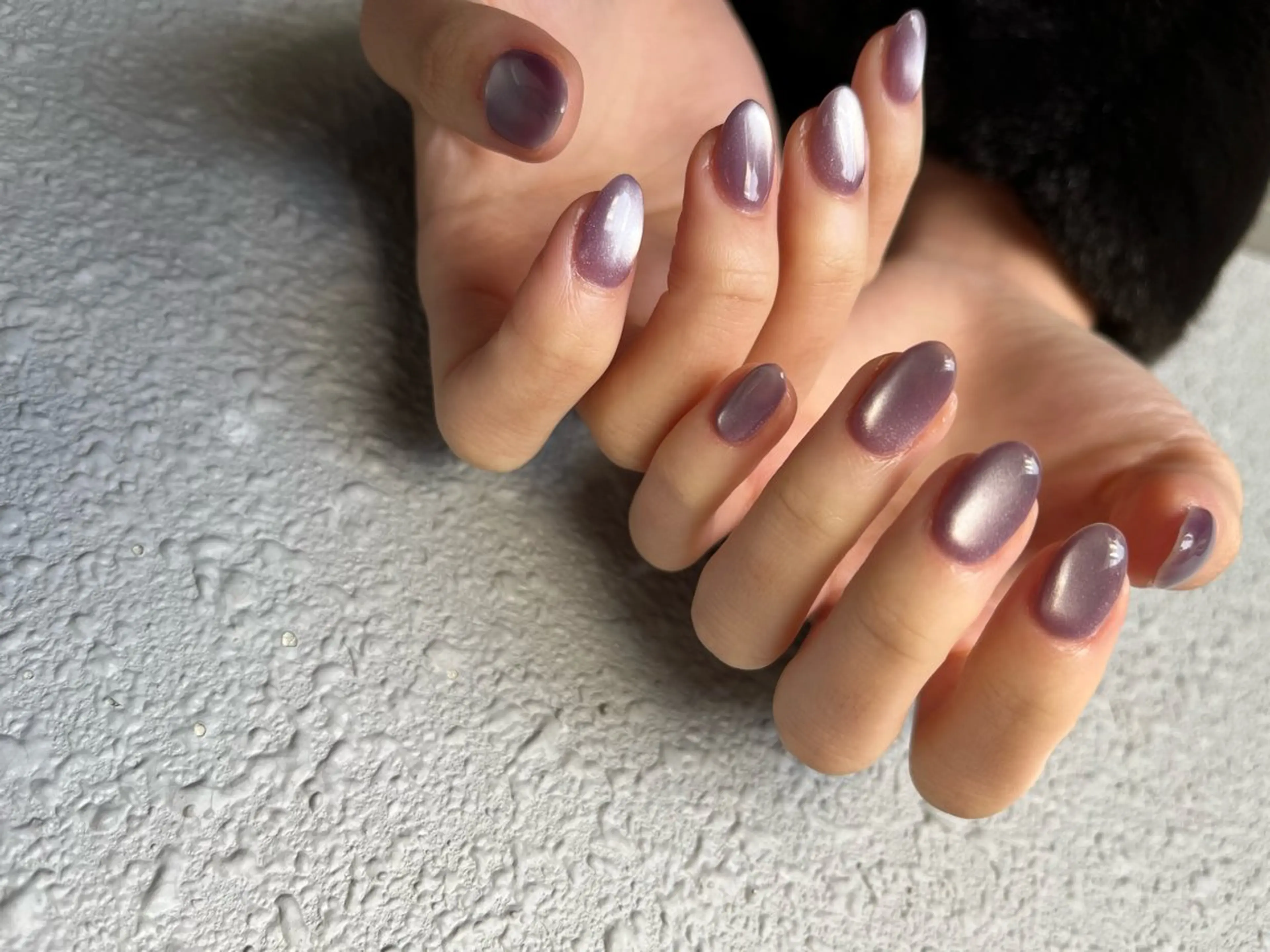 ネイル ラメ(グリッター) ラメグラデーション マグネットネイル オフィスネイル ワンカラーネイル nailsalon R’のネイルデザイン