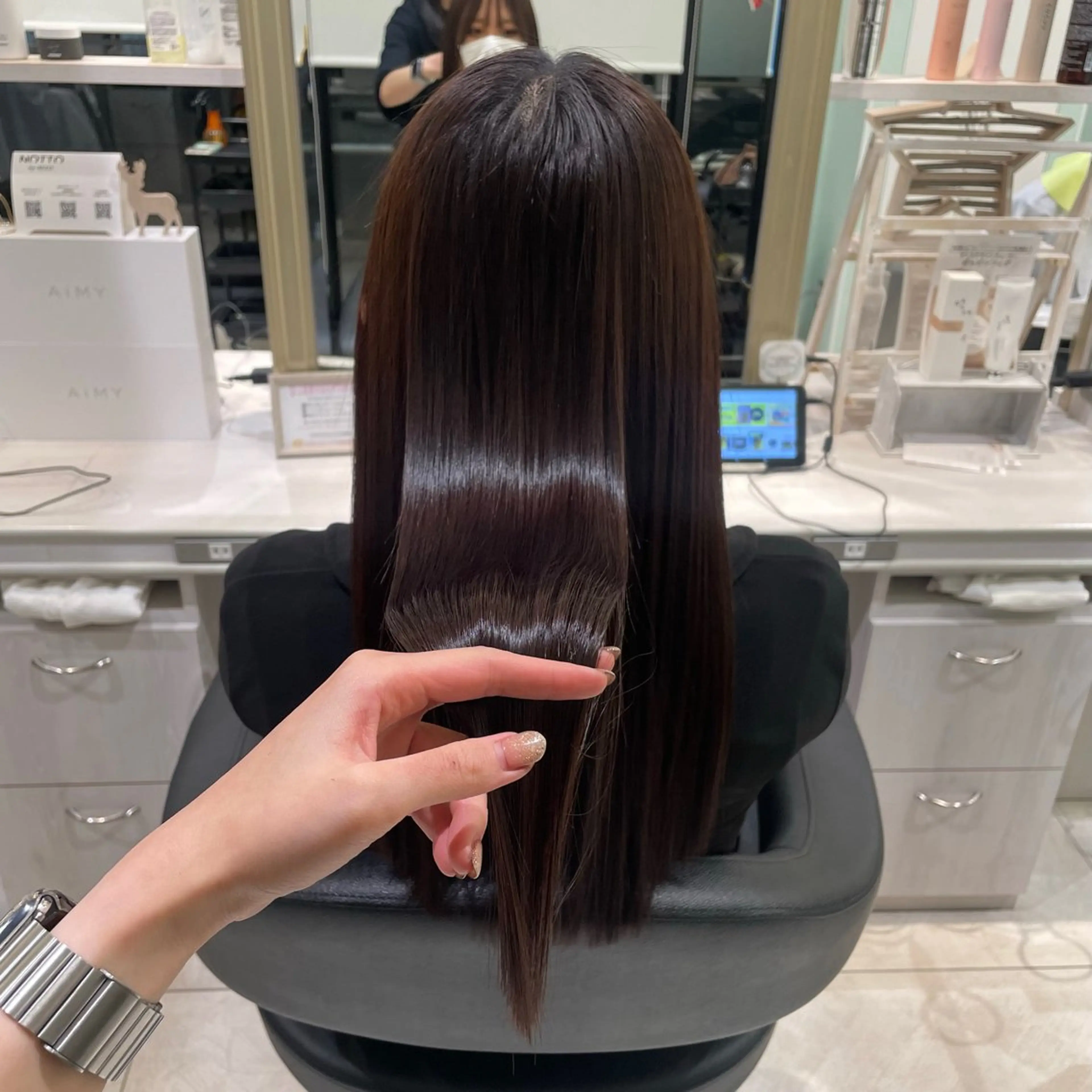 ロング パーマ ヘアアレンジ パク・ボミン小野リエ 韓国ハーフ🦊のヘアスタイル