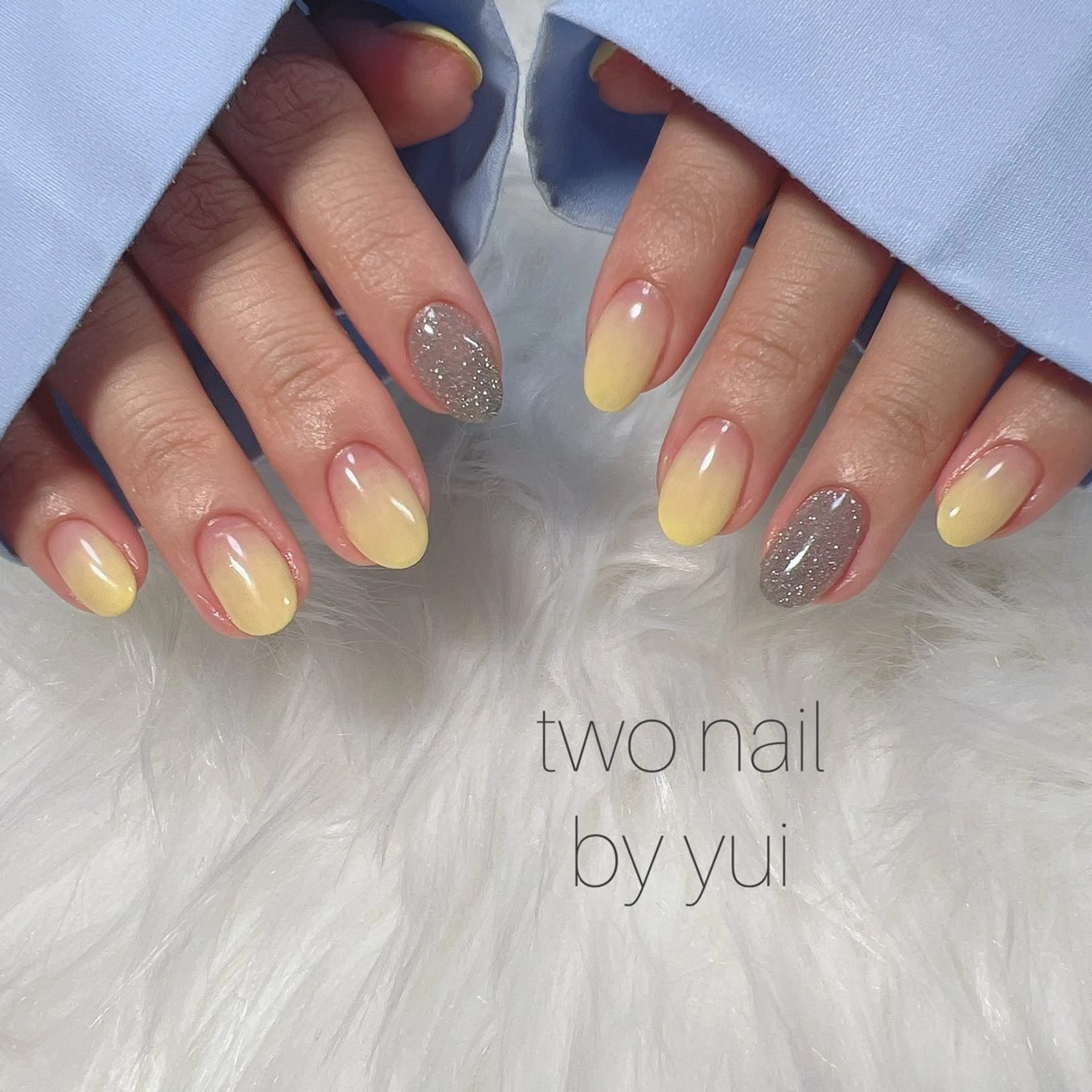 ネイル ネイルチップ ホワイト ハンドネイル two nailのネイルデザイン
