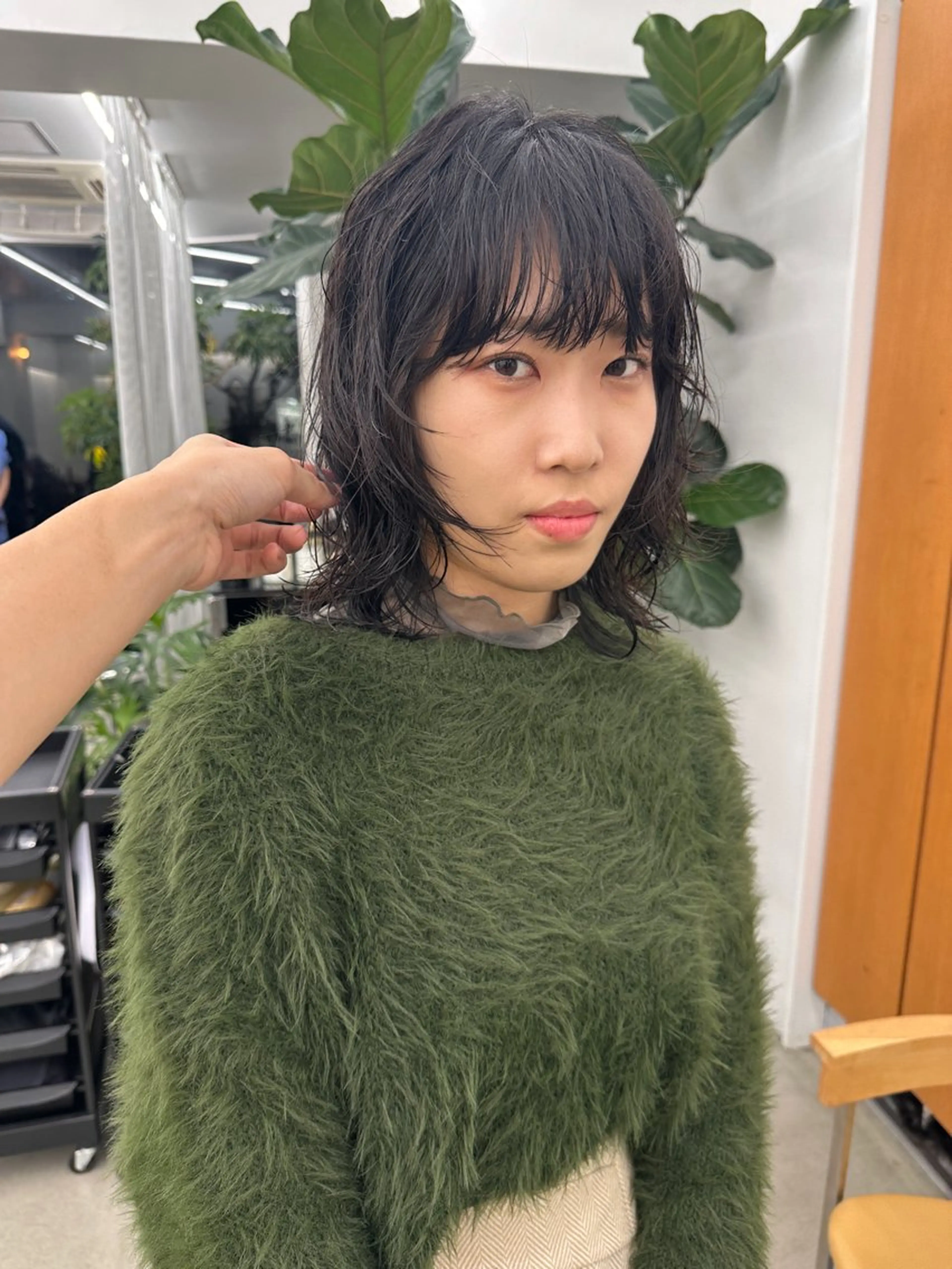 ミディアム パーマ ミディアムパーマ ニュアンスパーマ カット パーマ トリートメント ボブ/レイヤー/ケア パーマ/リュウタのヘアスタイル