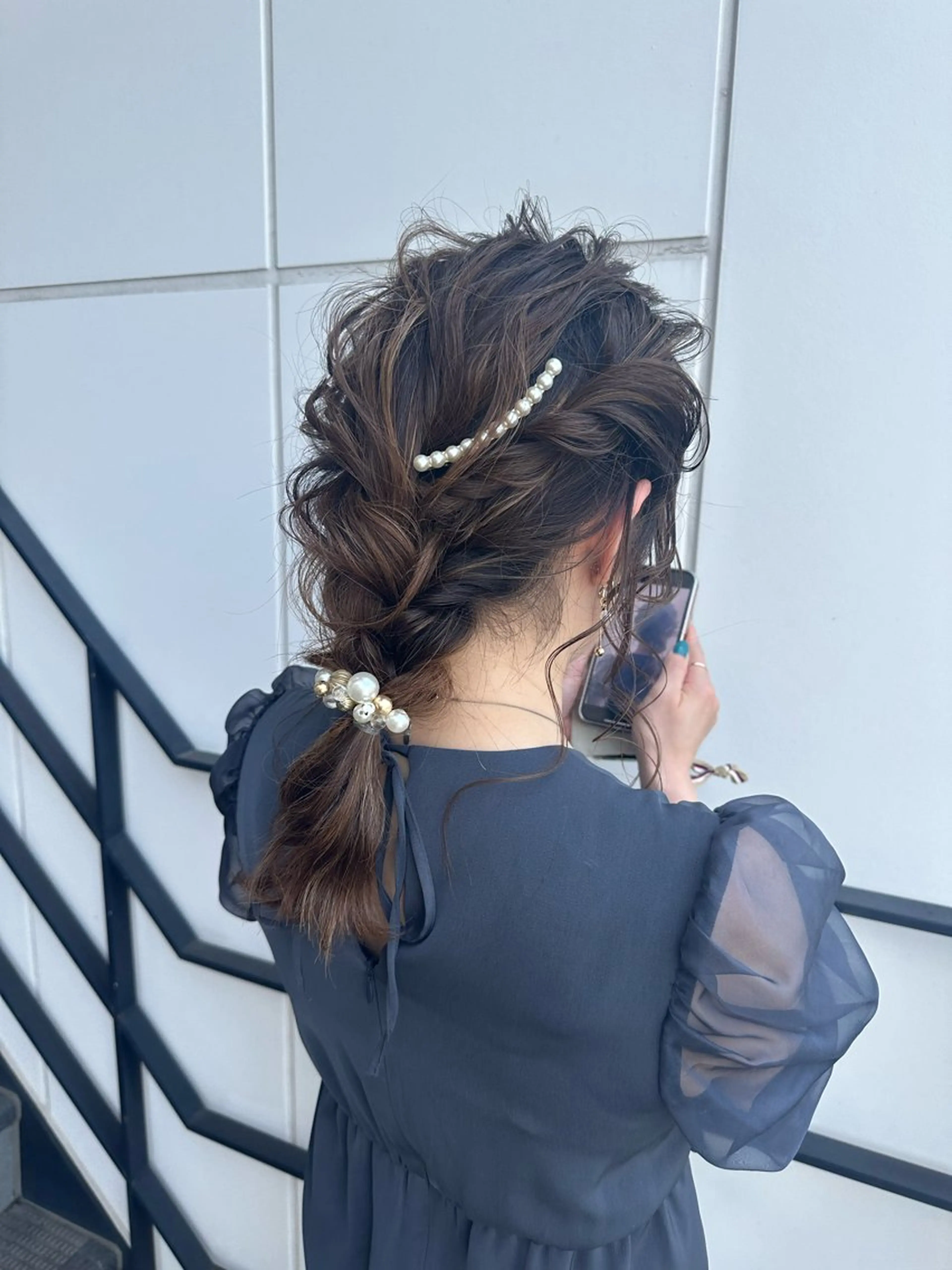 セミロング カラー パーマ ヘアアレンジ メンズ キッズ ネイル マツエク・マツパ アイブロウ 顔周りcut/ 艶ワンカラー♥ちさきのヘアスタイル