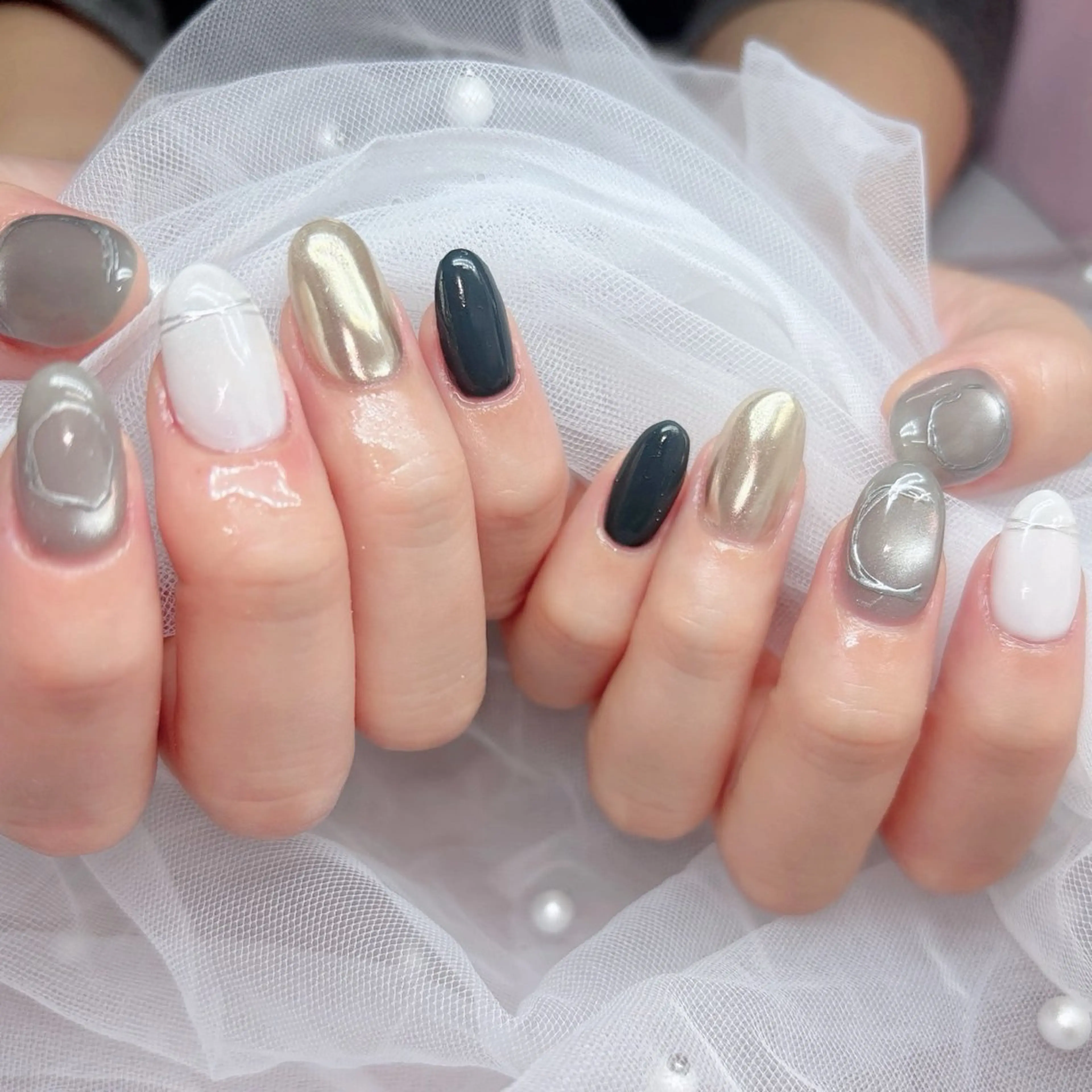 ネイル カジュアル ニュアンスネイル ハンドネイル ハンドケア 心斎橋Salon Epokkuのネイルデザイン