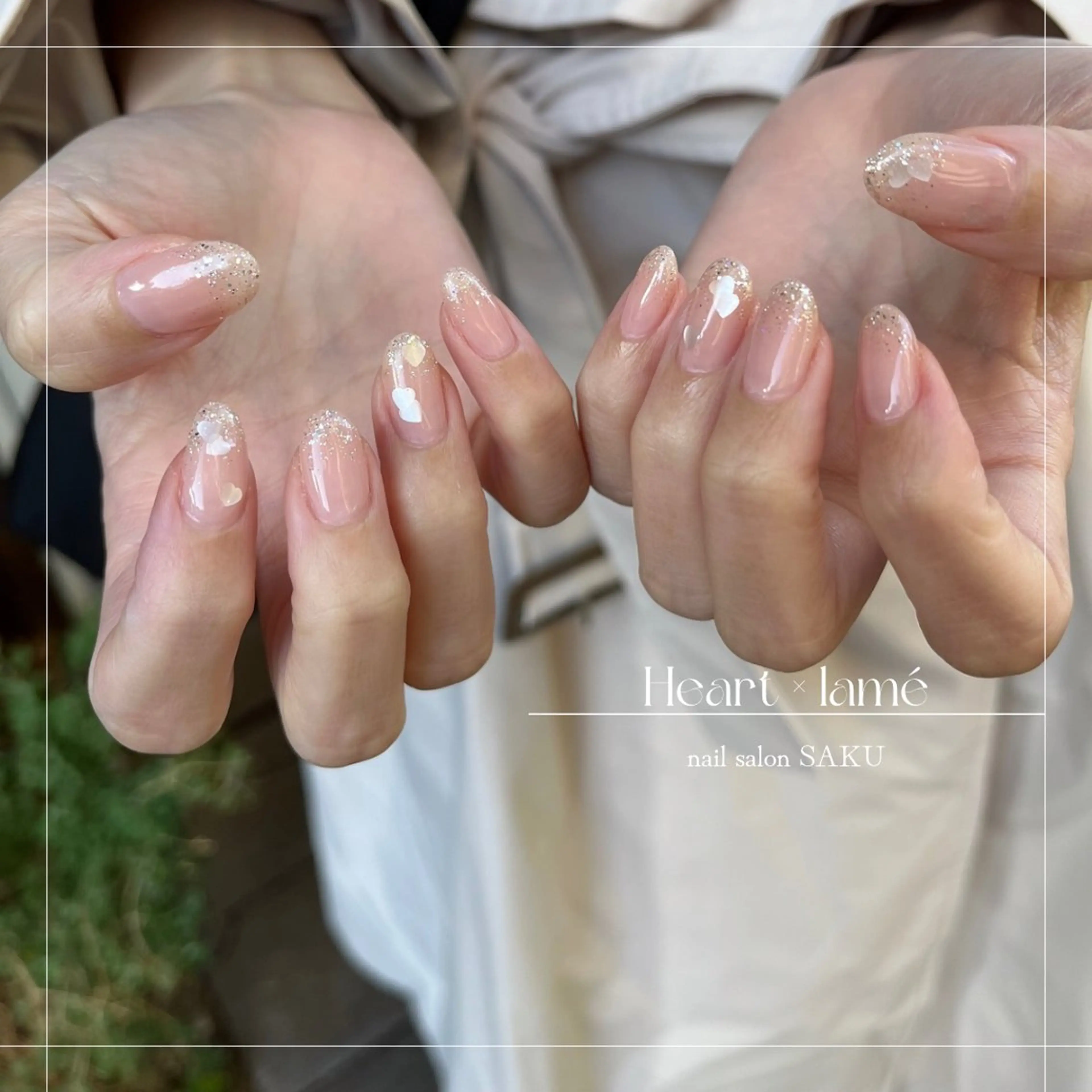 ネイル ニュアンスネイル シンプルネイル ハンドネイル SAKU  nail[サクネイル]所属・SAKU nail 作島茜のネイルデザイン