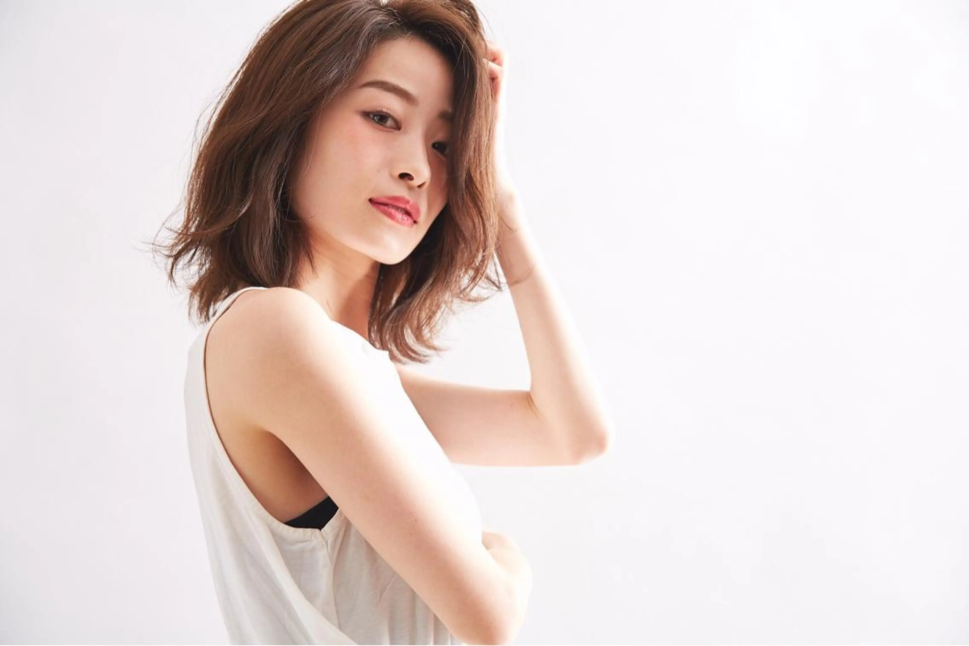 ミディアム カラー パーマ ヘアアレンジ メンズ キッズ ネイル マツエク・マツパ アティリー 西梅田のヘアスタイル