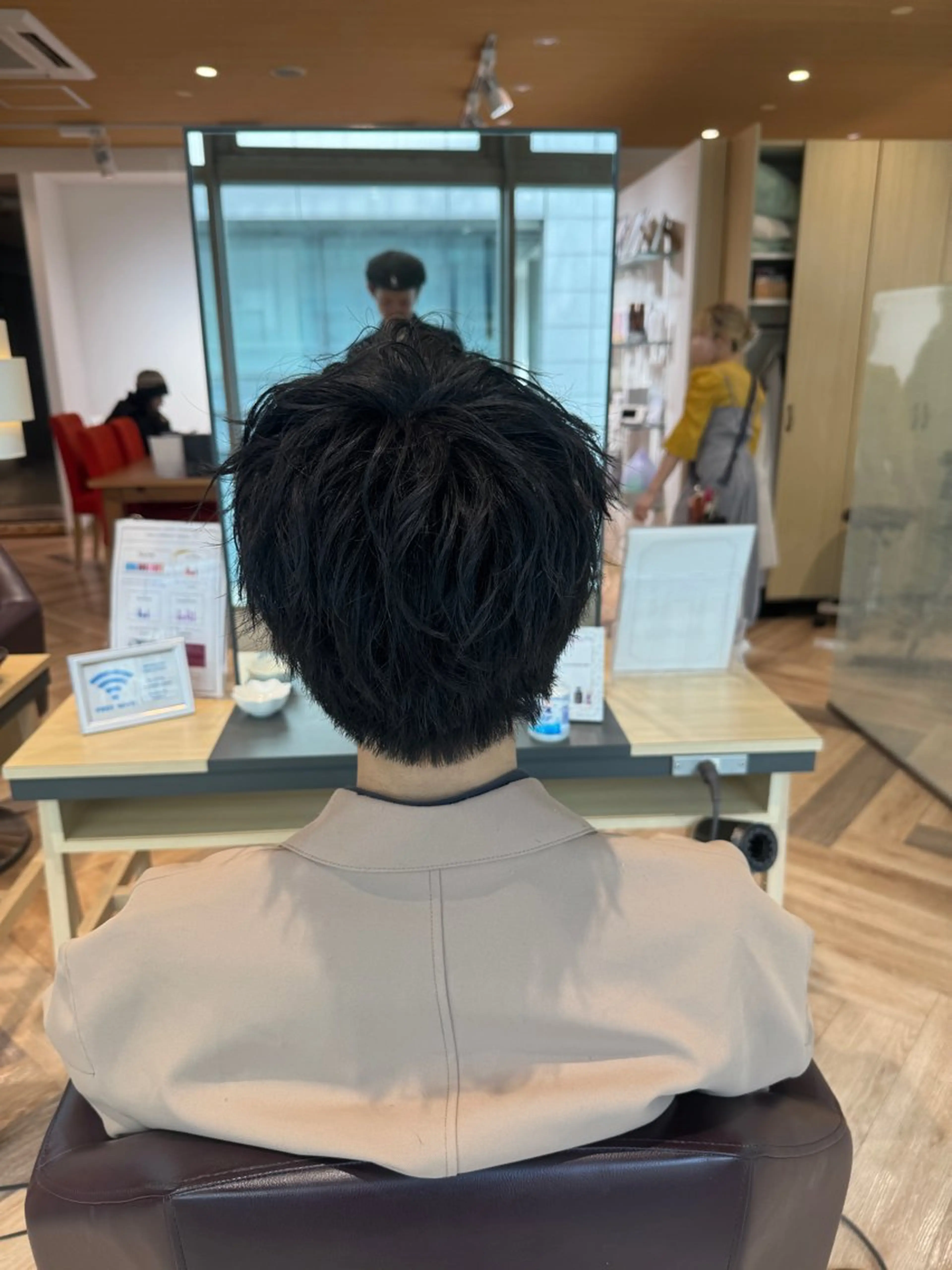 ショート メンズ マッシュ メンズパーマ メンズ特化/ センターパート/八谷のヘアスタイル