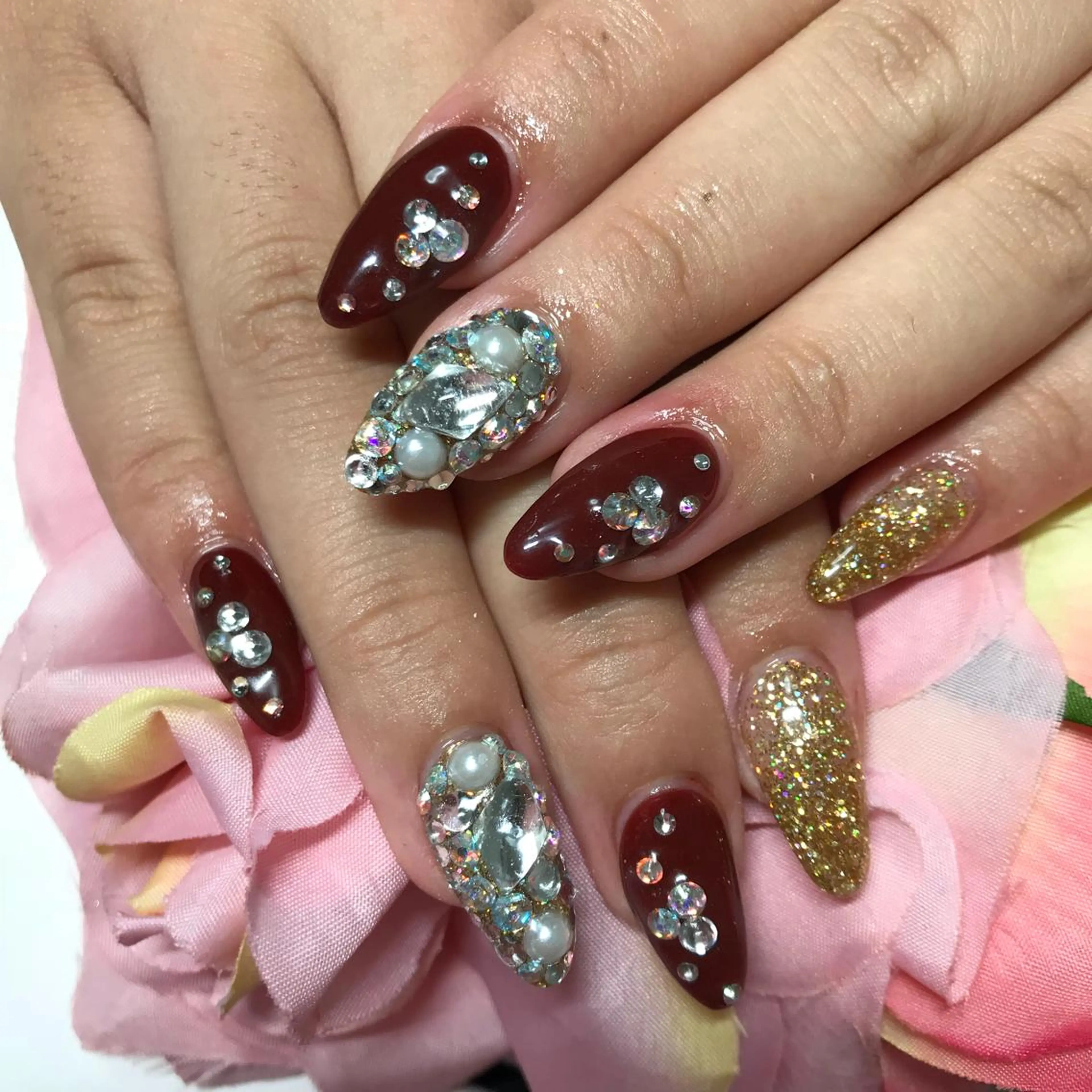ミディアム ネイル アートネイル 《LB》ラブリエ Nail&eyeのマツエク・マツパデザイン