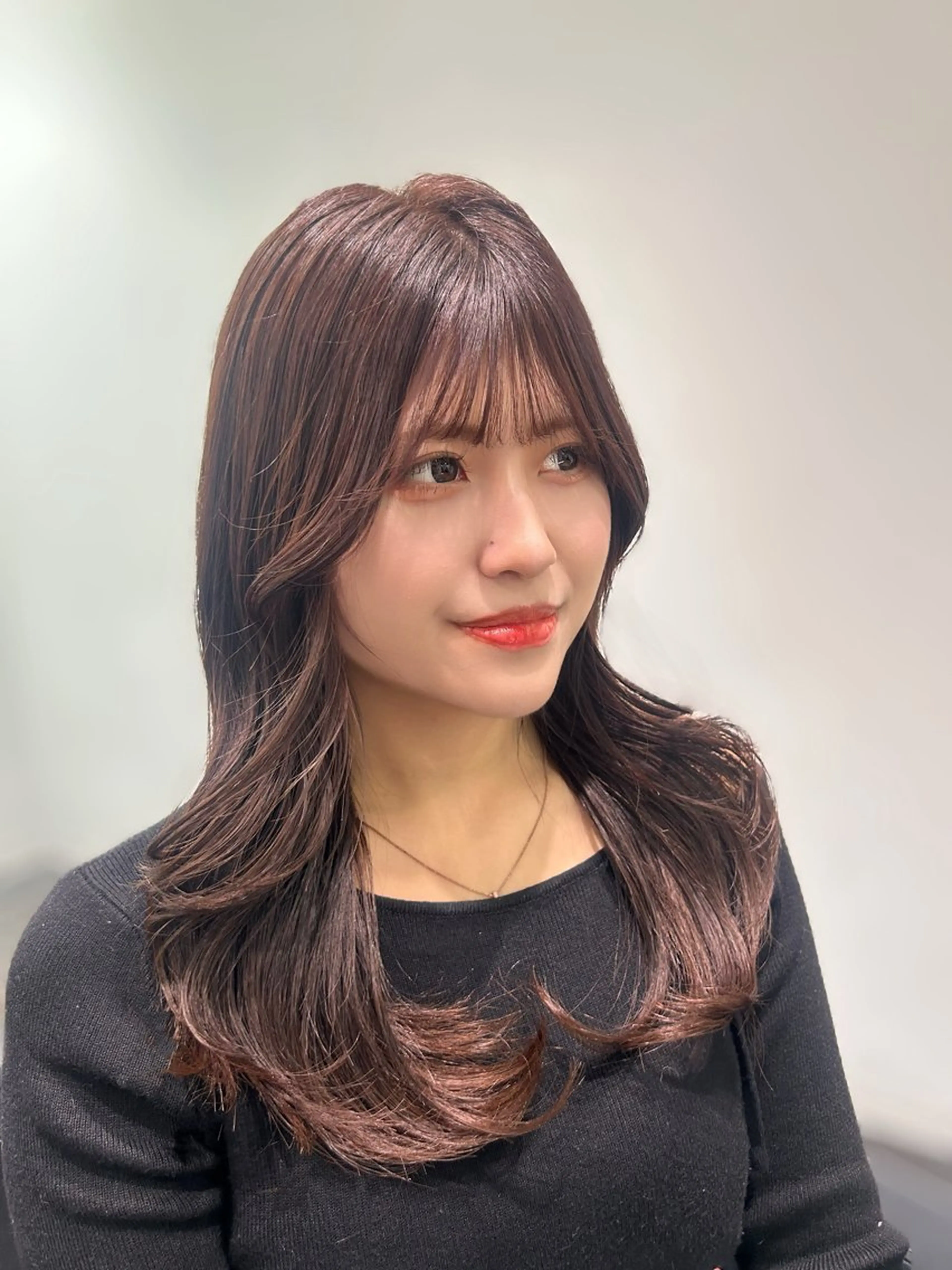 セミロング ヨシンモリ レイヤーカット patou烏丸所属・🤎オリーブカラー× パーマ特化💫森口のヘアスタイル