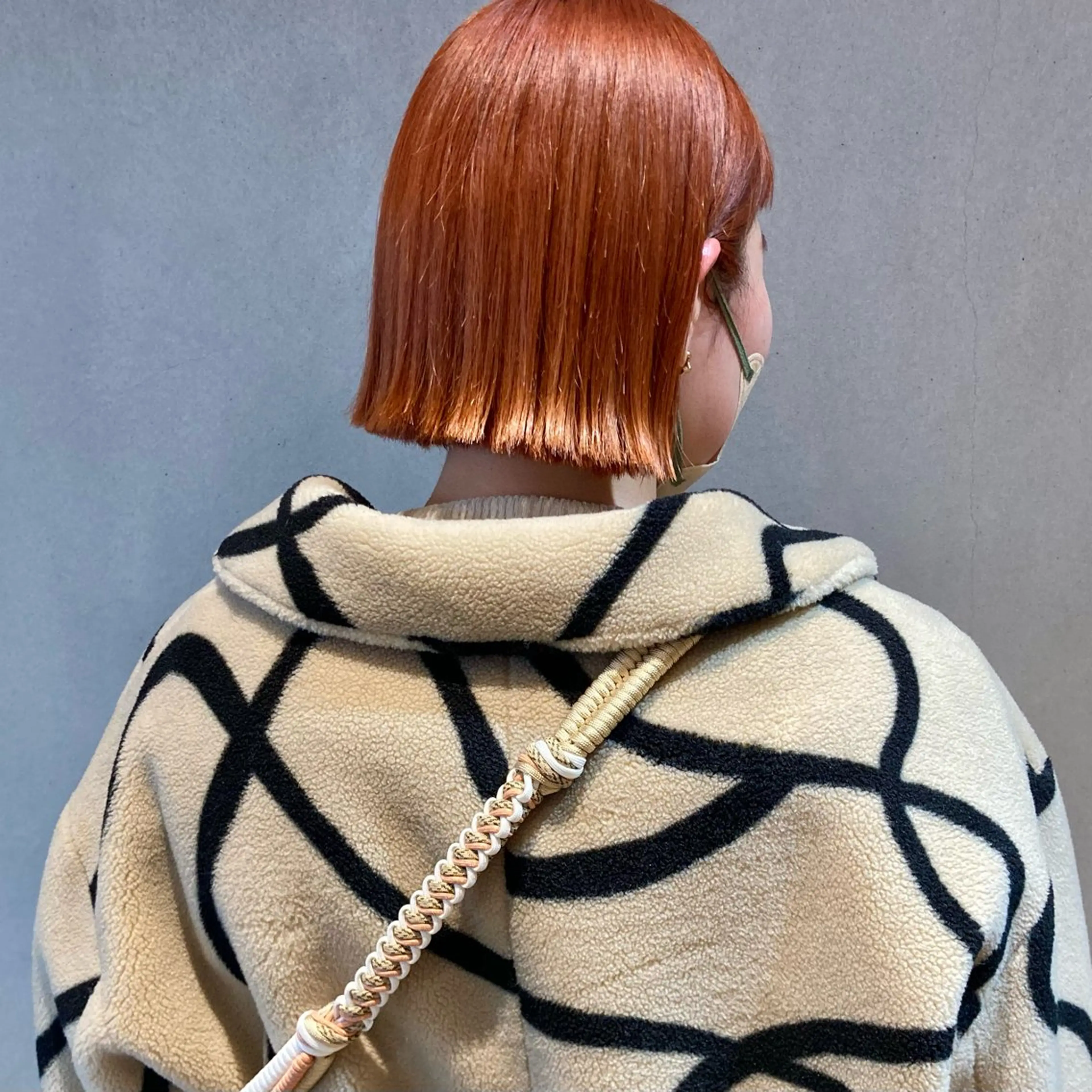 ショート カラー オレンジ ボブ カット ヘアカラー ボブ/透明感カラー /坂口恵梨子のヘアスタイル