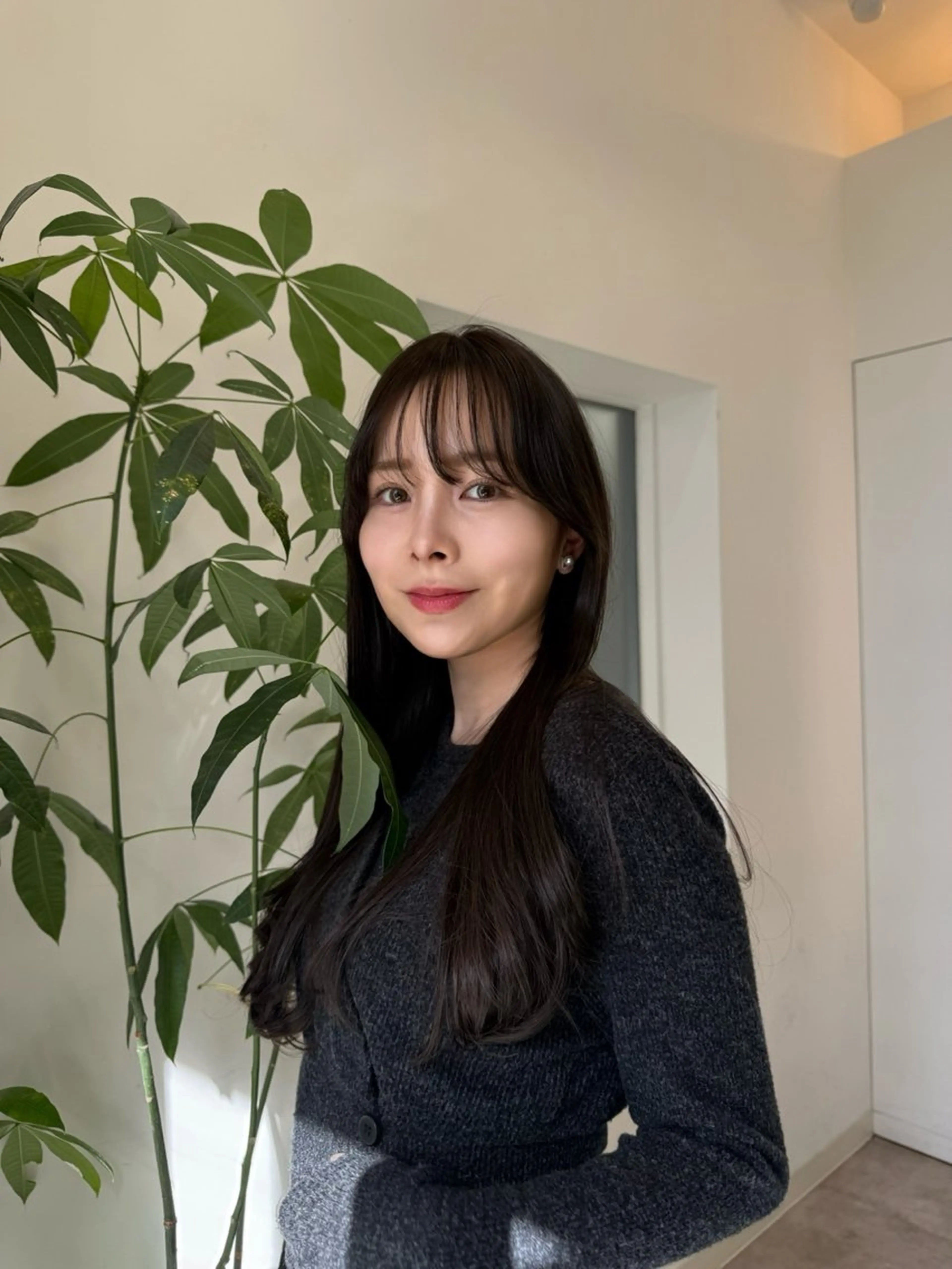 ロング カラー カット ヘアカラー トリートメント ✨大人韓国レイヤー ✨吉原 潤✨のヘアスタイル