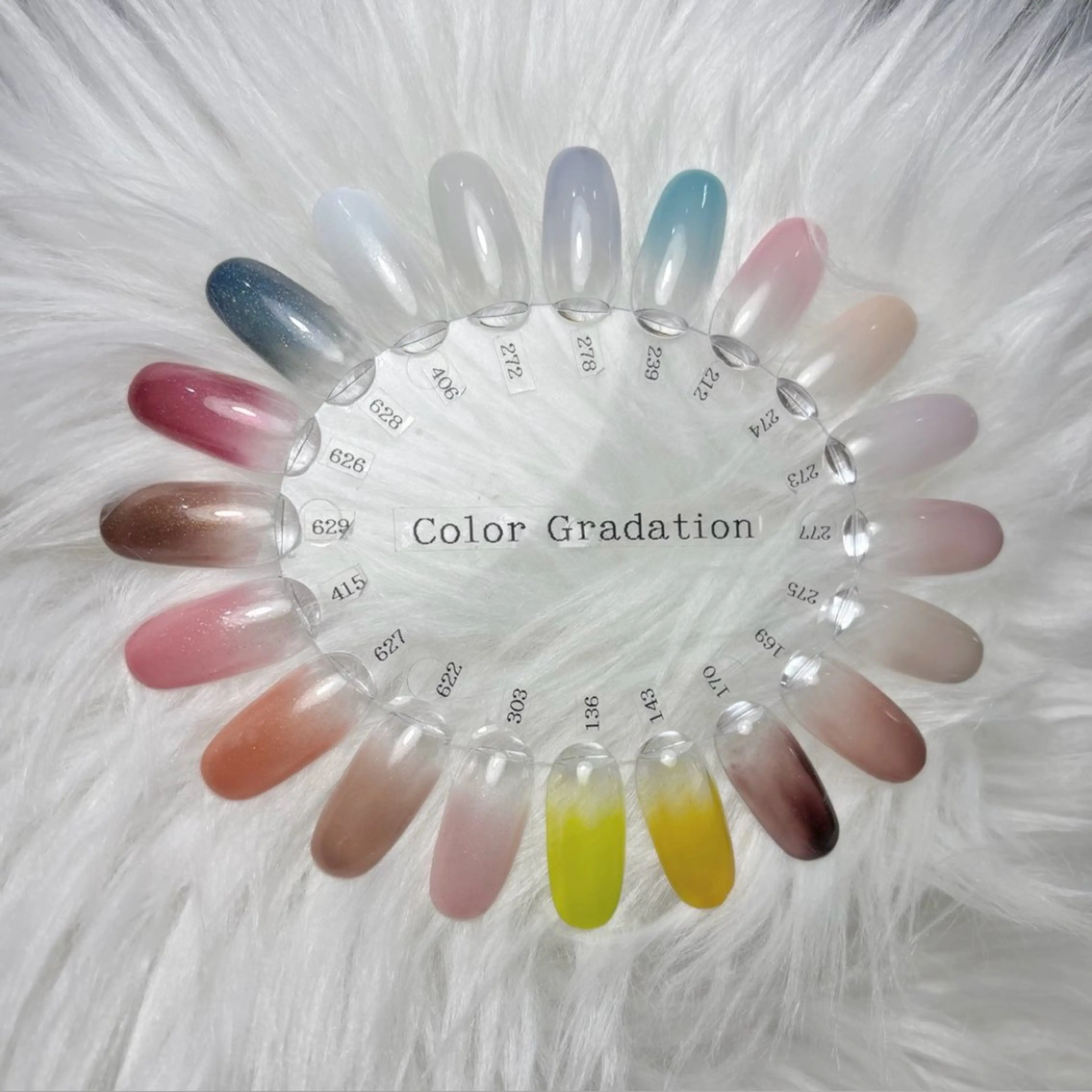 🧡カラーグラデーション🩷　【3週間以上経過の再来店様、ハードジェル、埋め尽くし】の写真