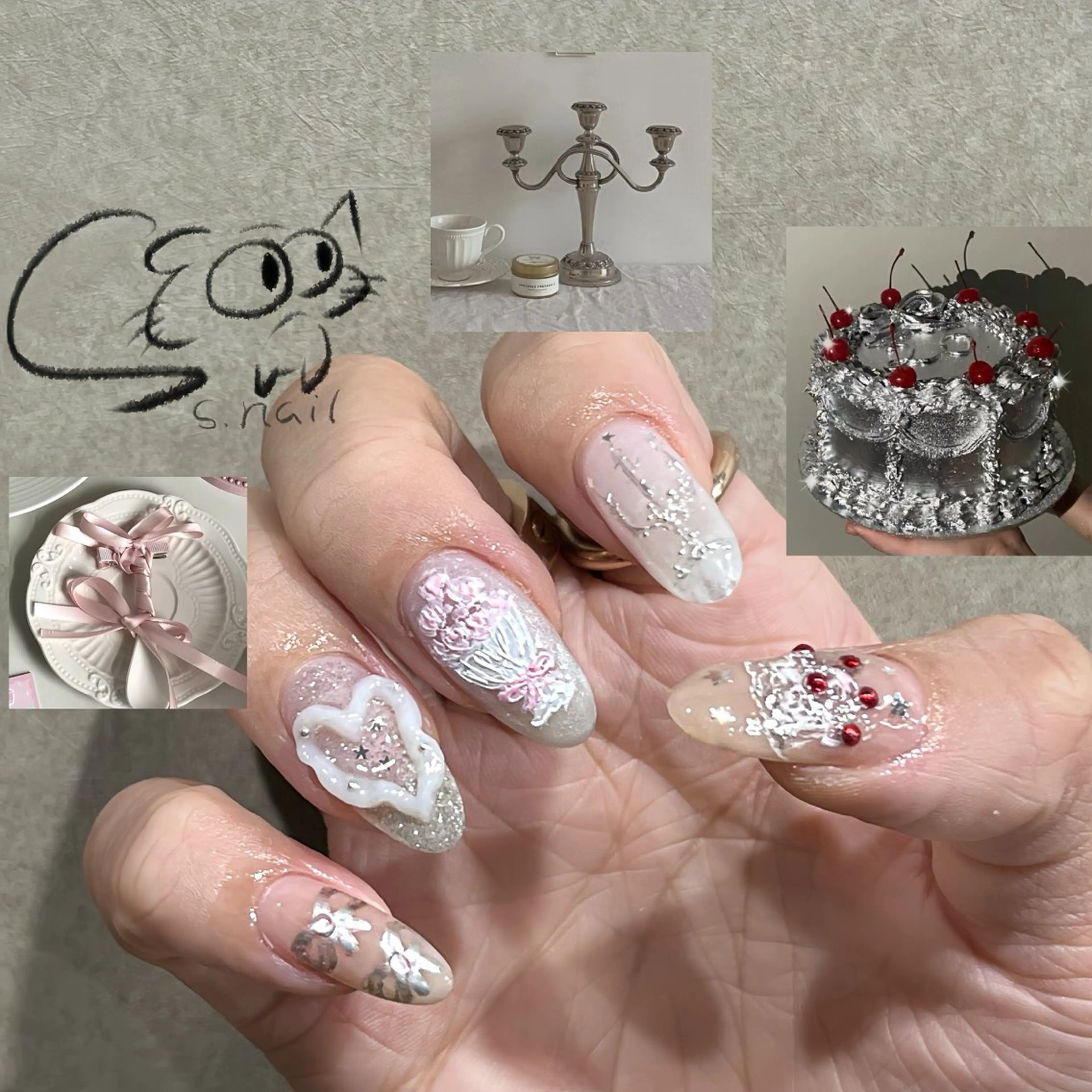 ネイル アートネイル チークネイル フレンチネイル グラデーション マグネットネイル ハンドネイル S.nail所属・S.nail _のネイルデザイン