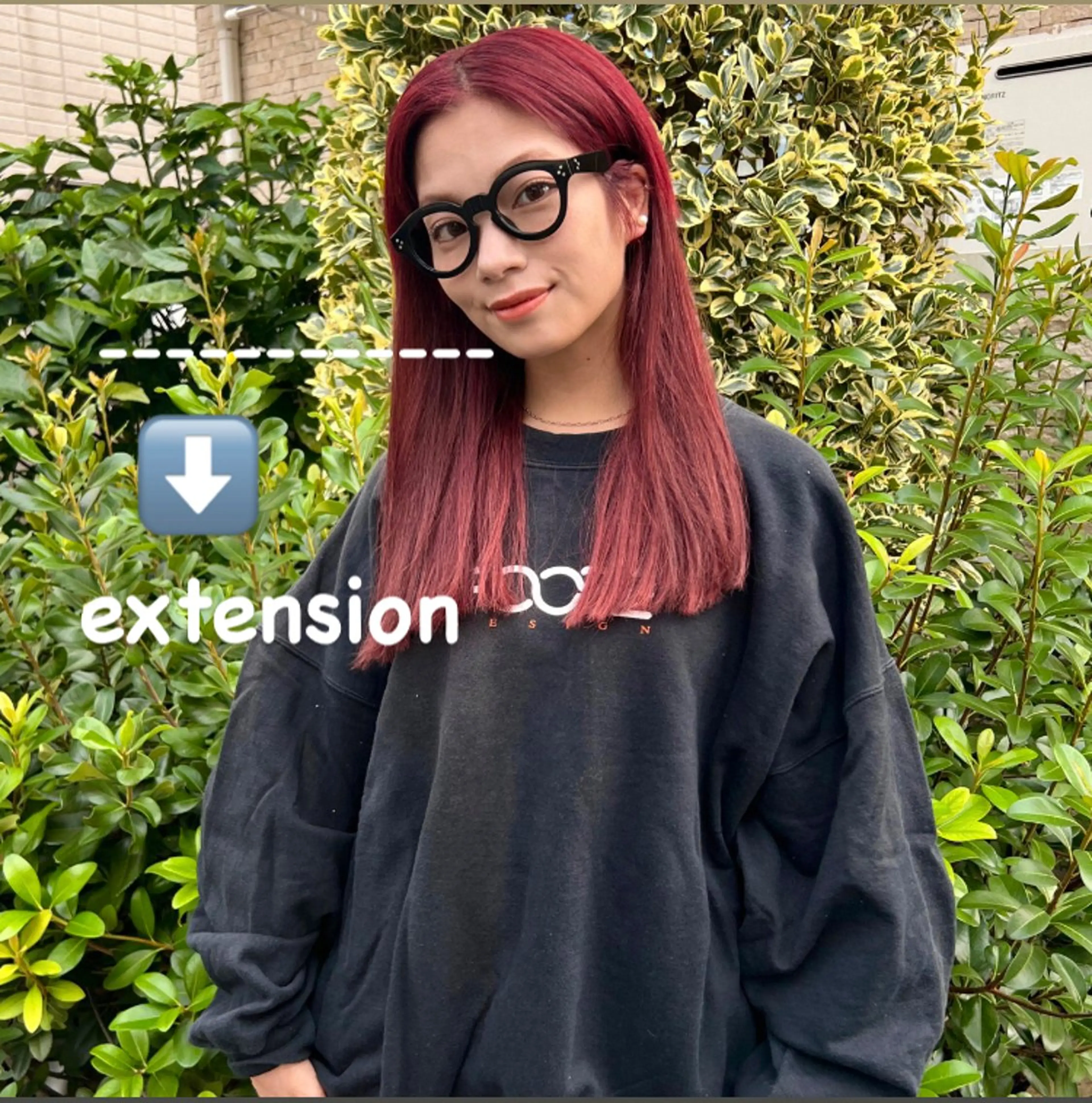 セミロング カラー パーマ ヘアアレンジ ヘアカラー エクステ ウルフレイヤー エクステ/kokiのヘアスタイル