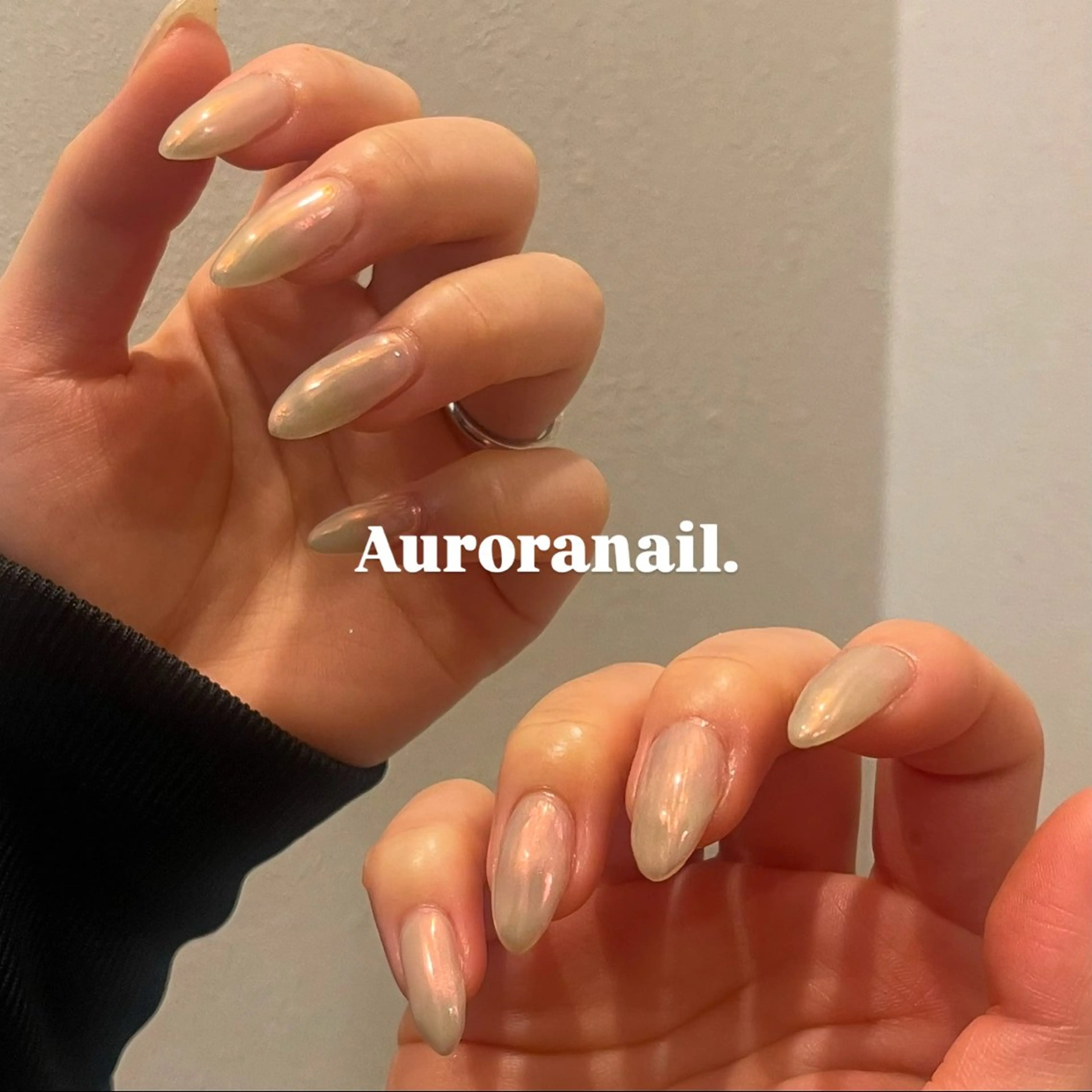 ネイル オーロラネイル ワンカラーネイル ハンドネイル N°_shuri 【nail】のネイルデザイン