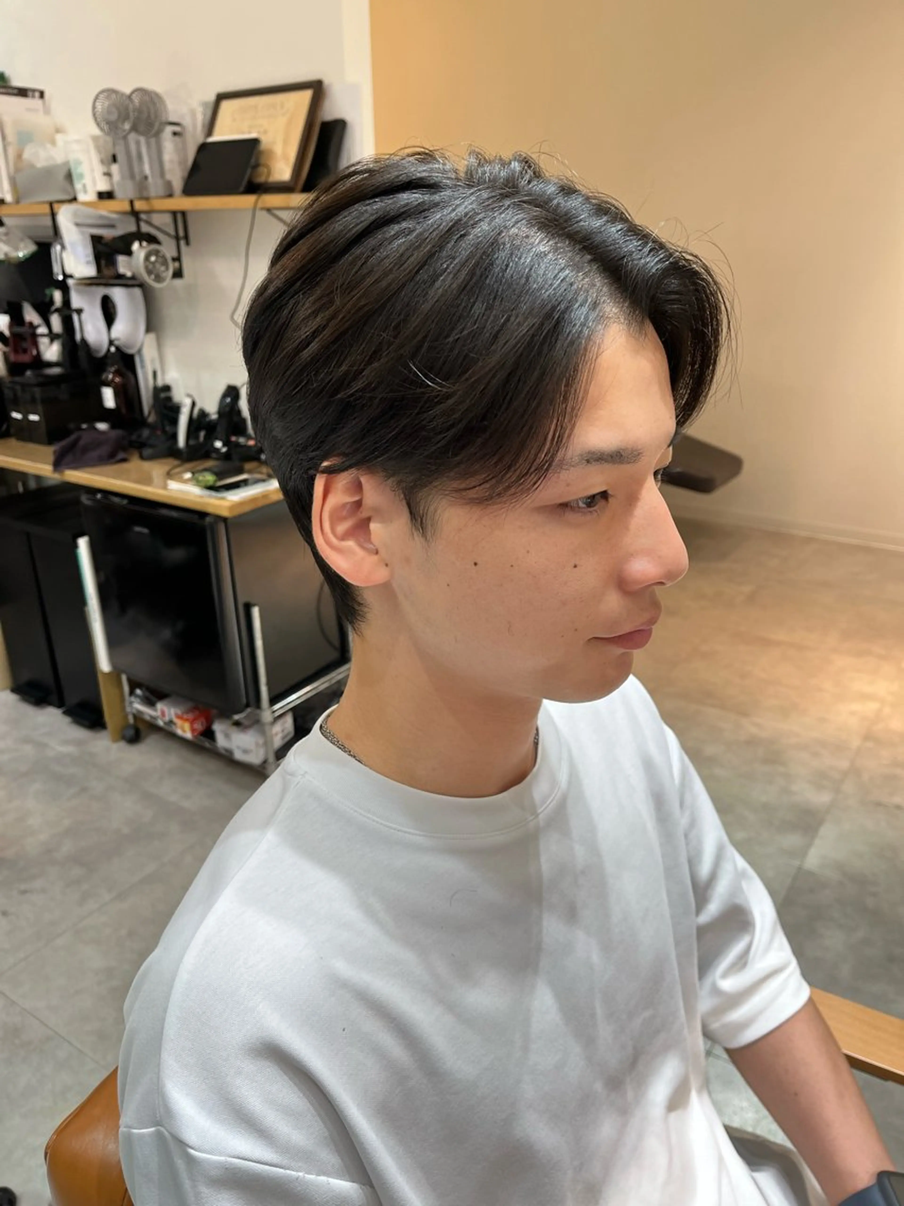 メンズ カット 縮毛矯正 こうき/前髪割れ癖 改善/カット/カラーのヘアスタイル