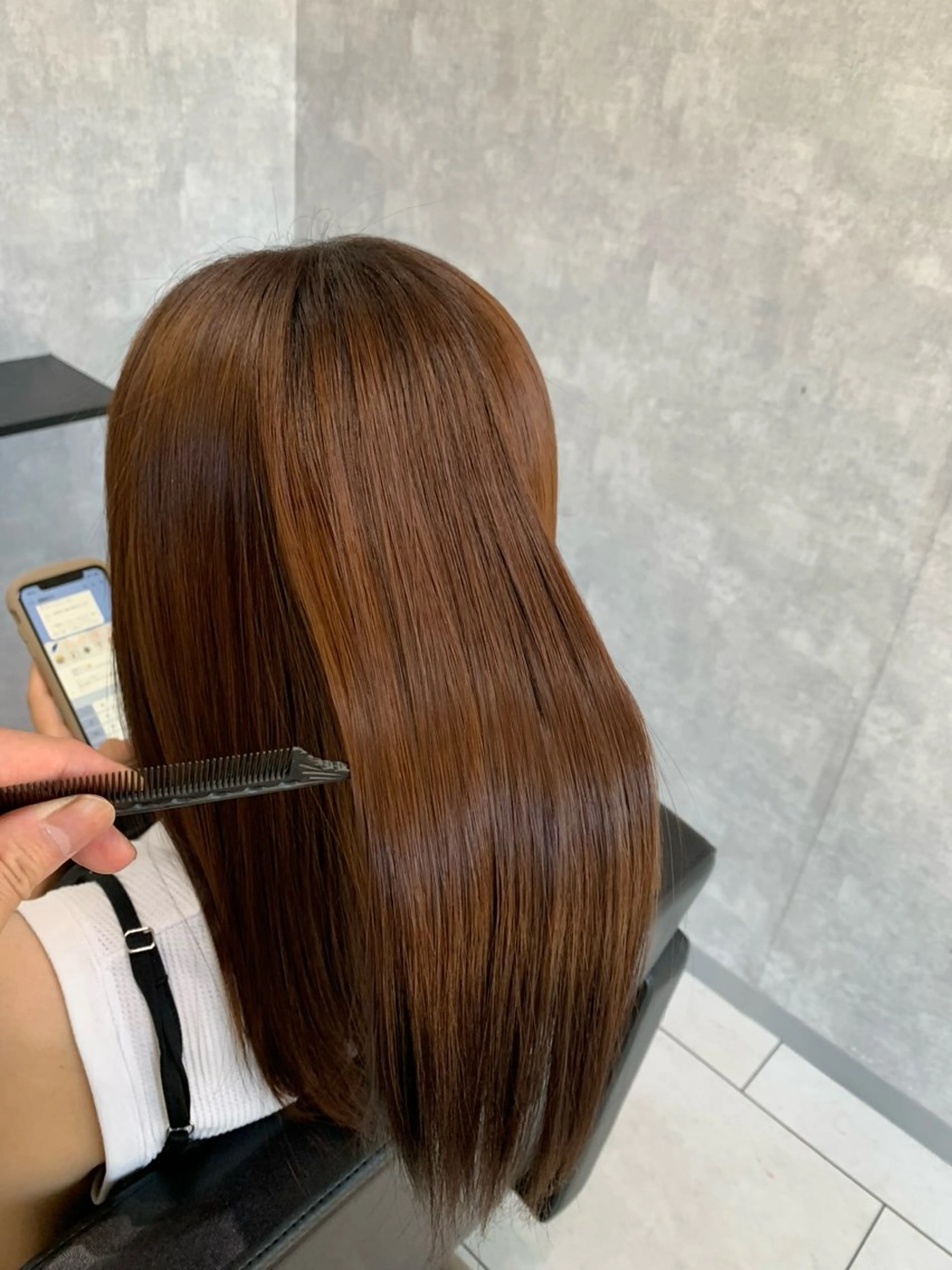 ミディアム 髪質改善 レイヤーカット 縮毛矯正 縮毛矯正 トリートメント 中川/縮毛矯正/ 高羽　克明のヘアスタイル