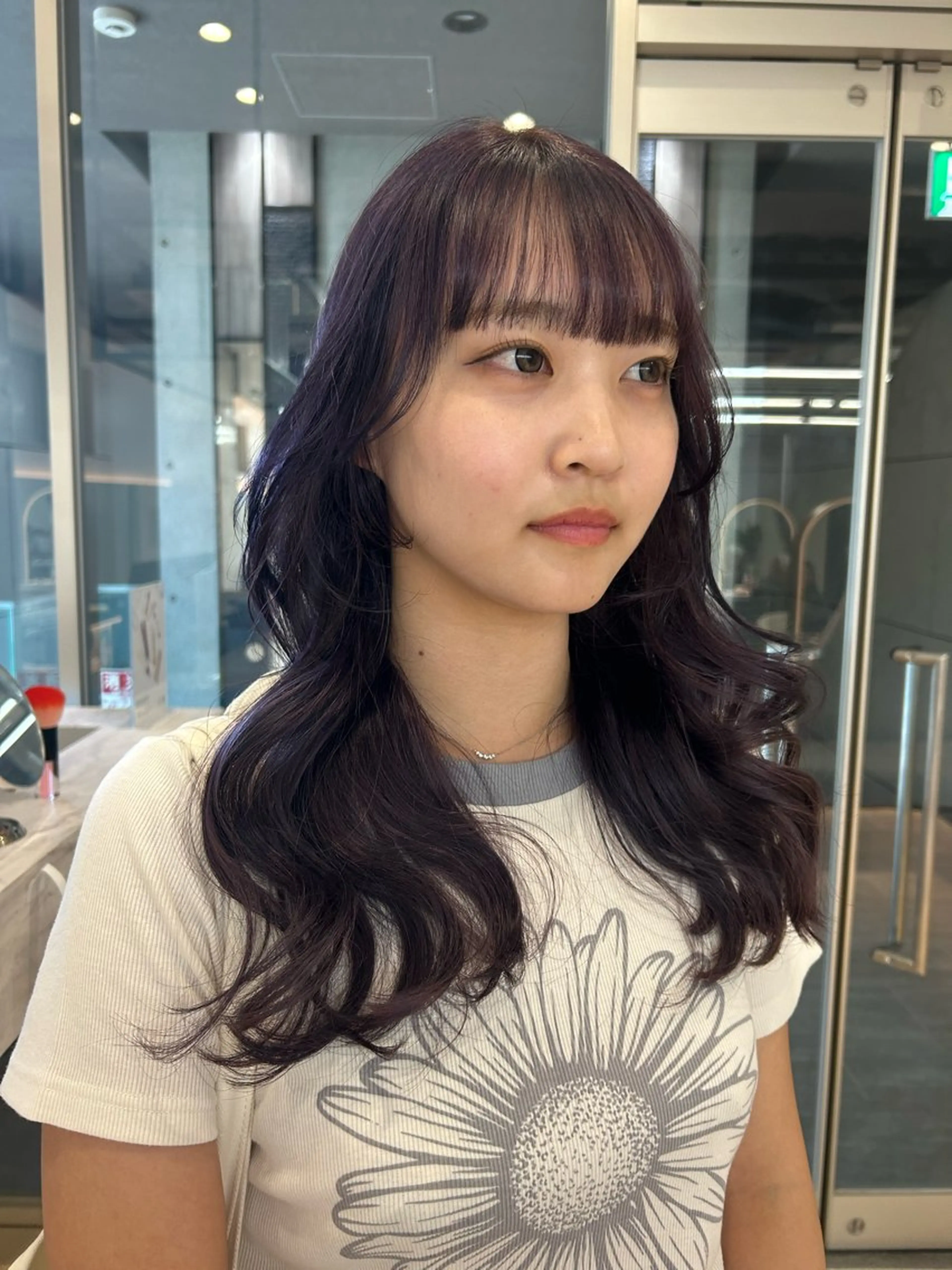 セミロング カット ヘアカラー トリートメント Shousui Mutsumiのヘアスタイル