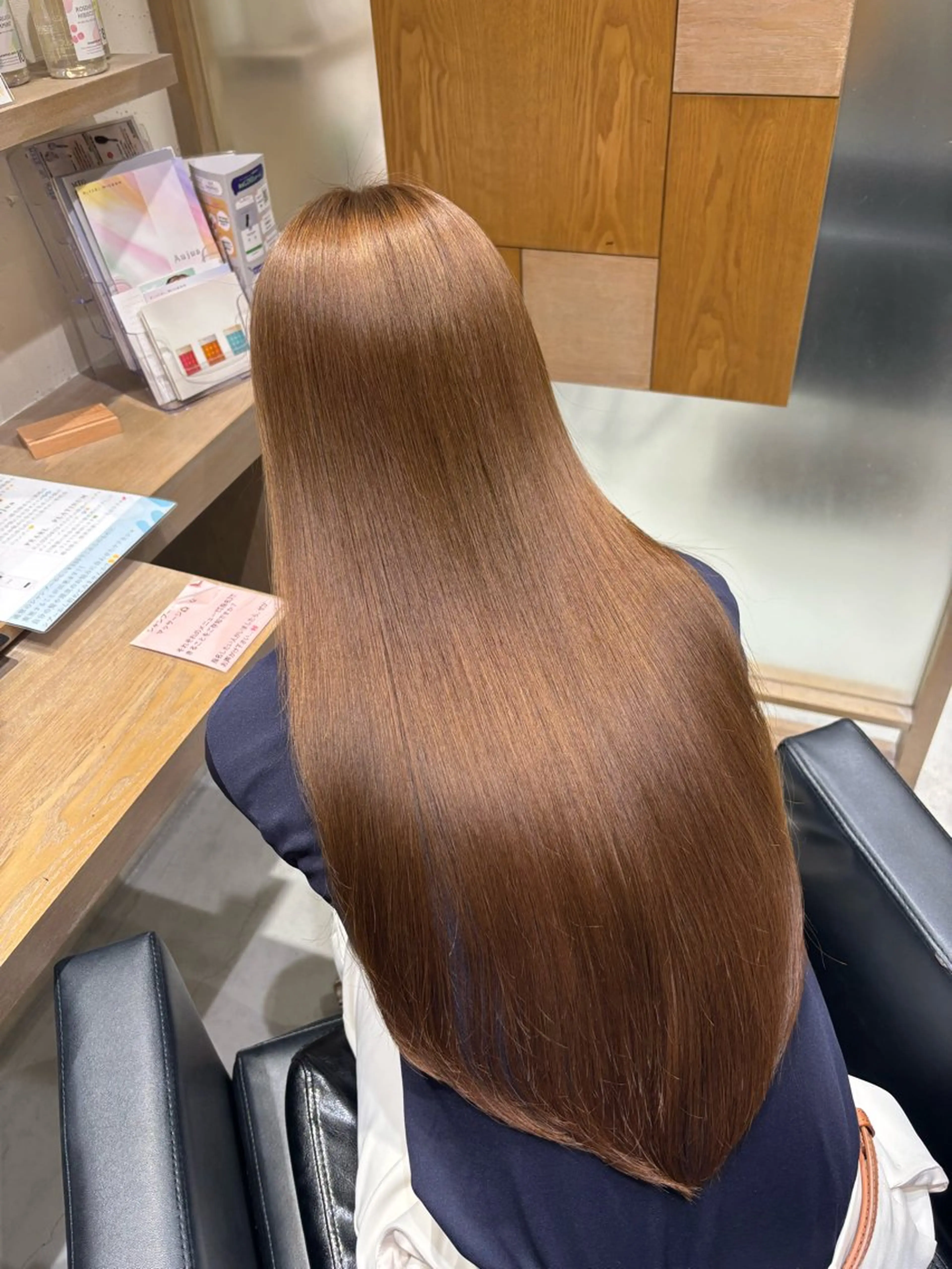 ロング 縮毛矯正 トリートメント ブラウン/静岡/髪質 改善/大人可愛い🐰のヘアスタイル