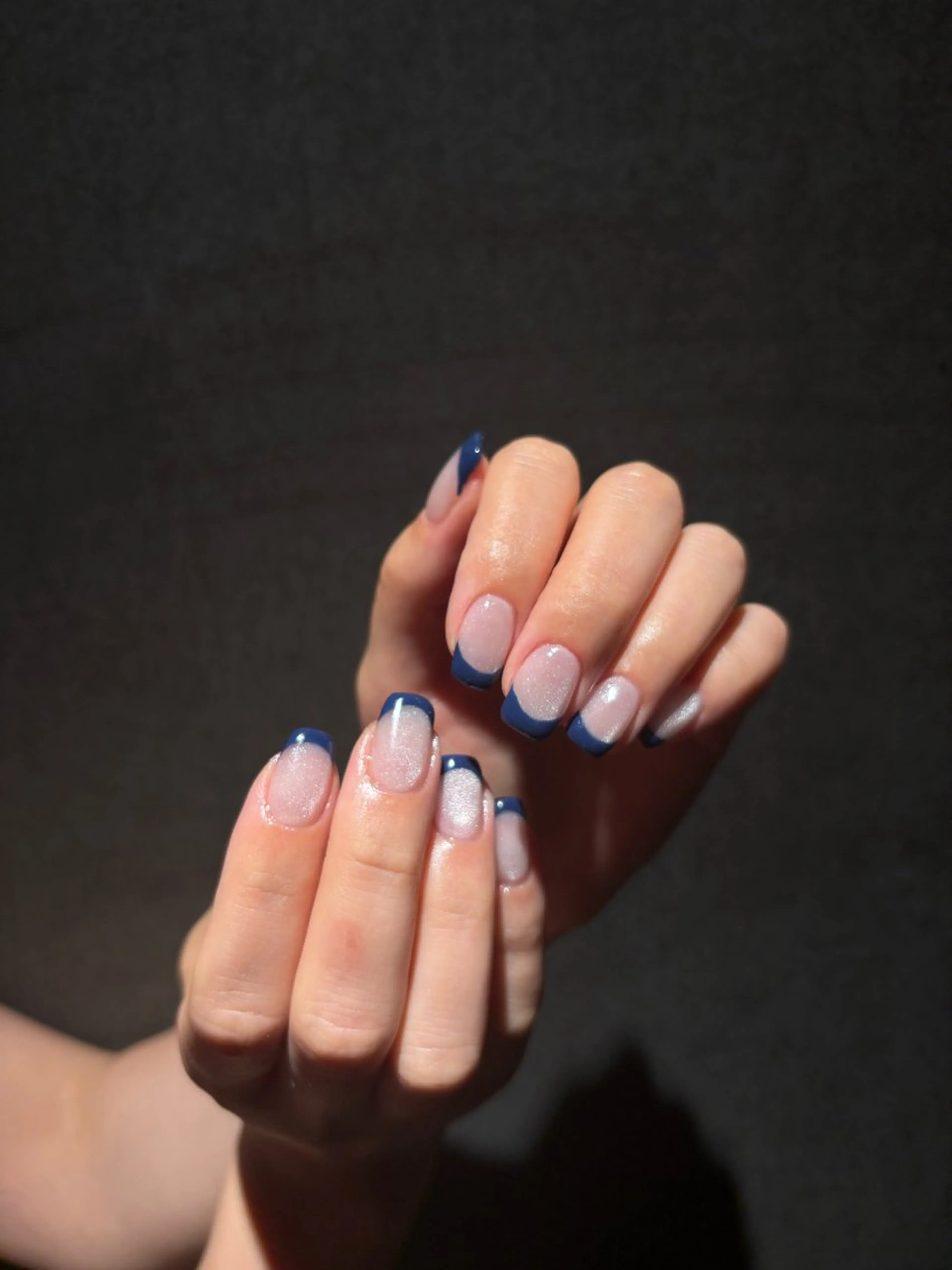 ネイル フレンチネイル マグネットネイル マグネットフレンチ WHITE NAIL 難波店 YUMAのネイルデザイン