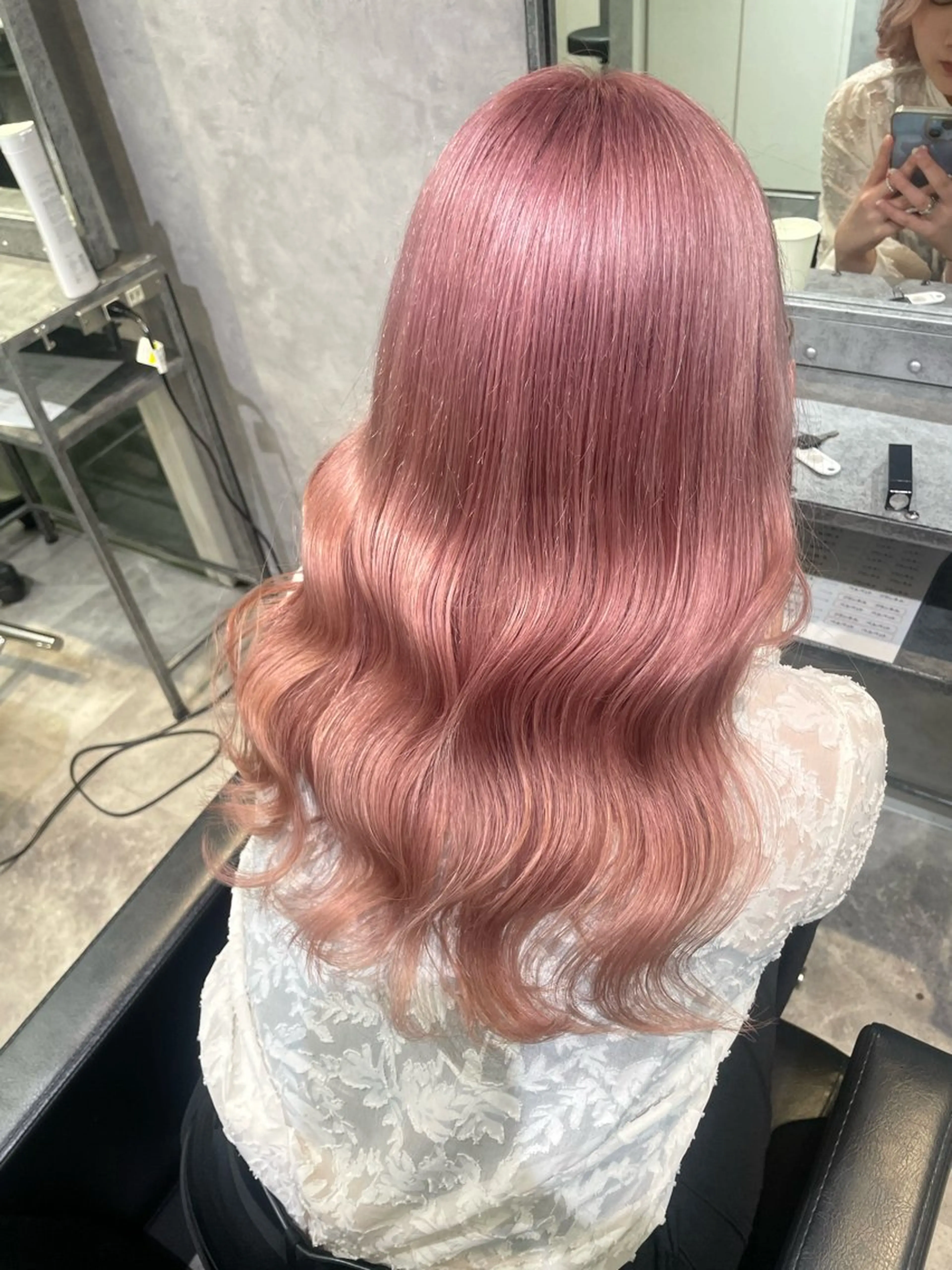 カラー ブリーチ ピンクカラー ヘアカラー mimiiy fukaのヘアスタイル