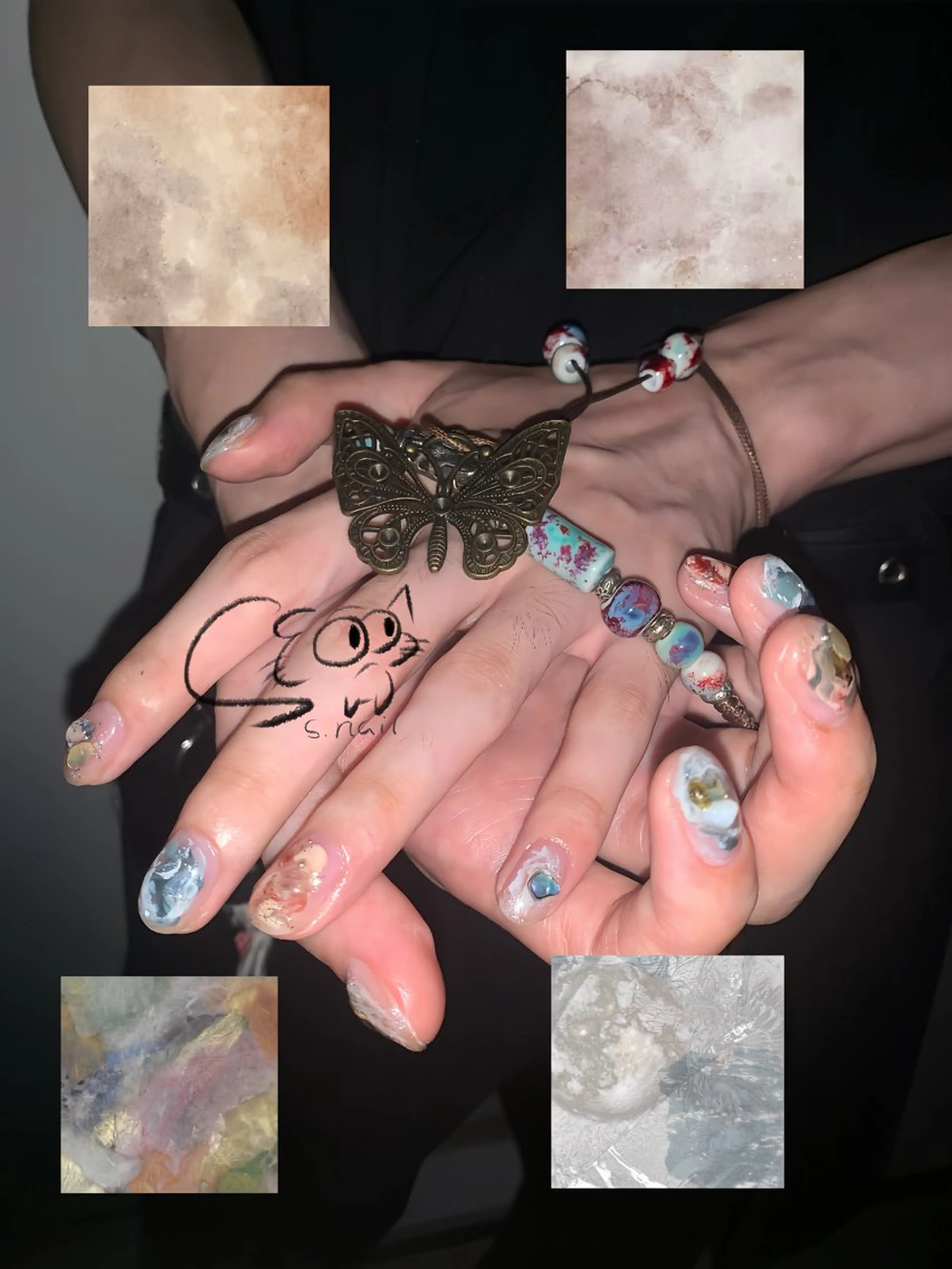 ネイル チークネイル フレンチネイル グラデーション マグネットネイル ワンカラーネイル ハンドネイル S.nail所属・S.nail _のネイルデザイン