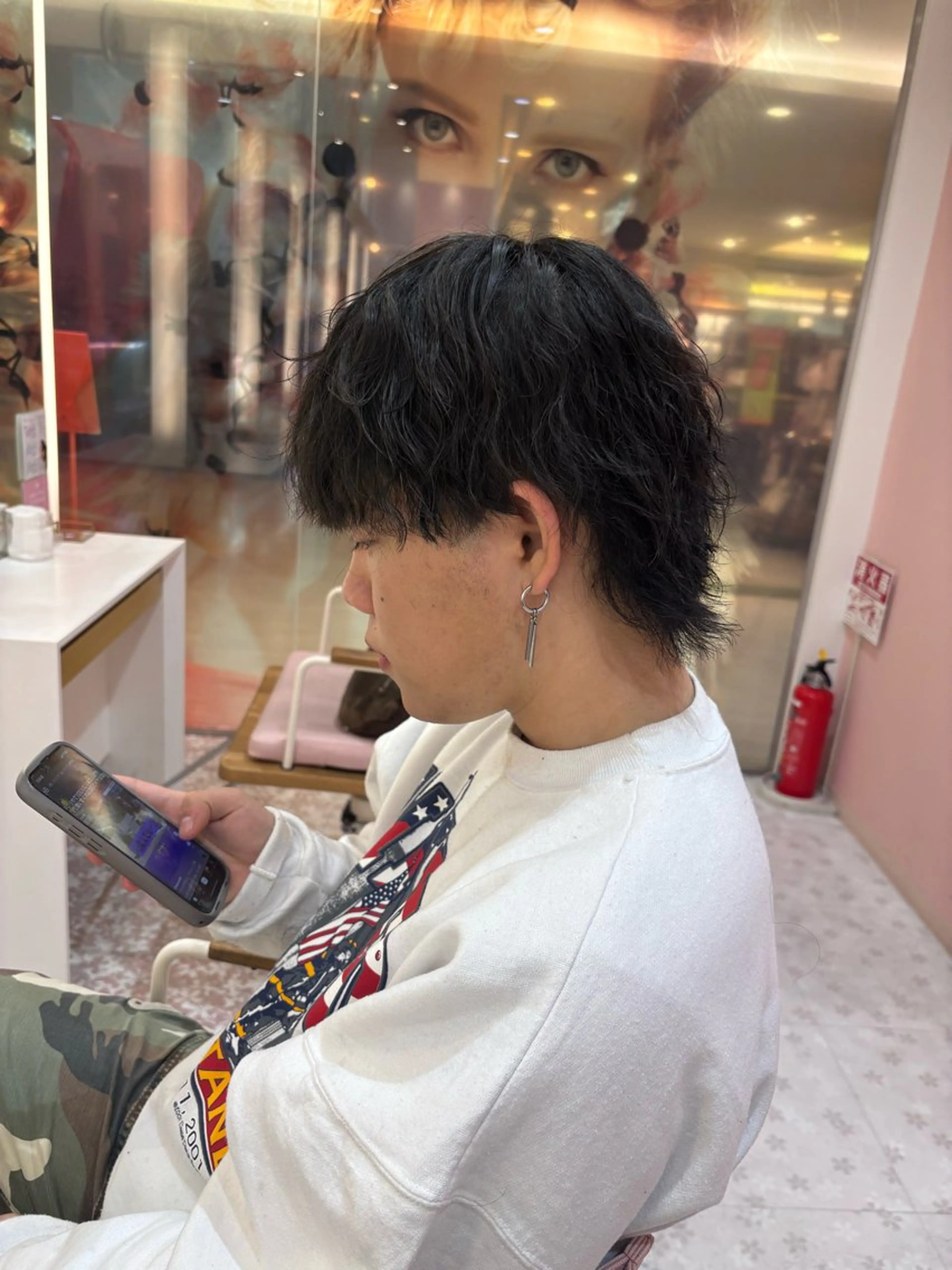 パーマ メンズ カット パーマ 韓国ヘア／カラー ／女性モデル募集中のヘアスタイル